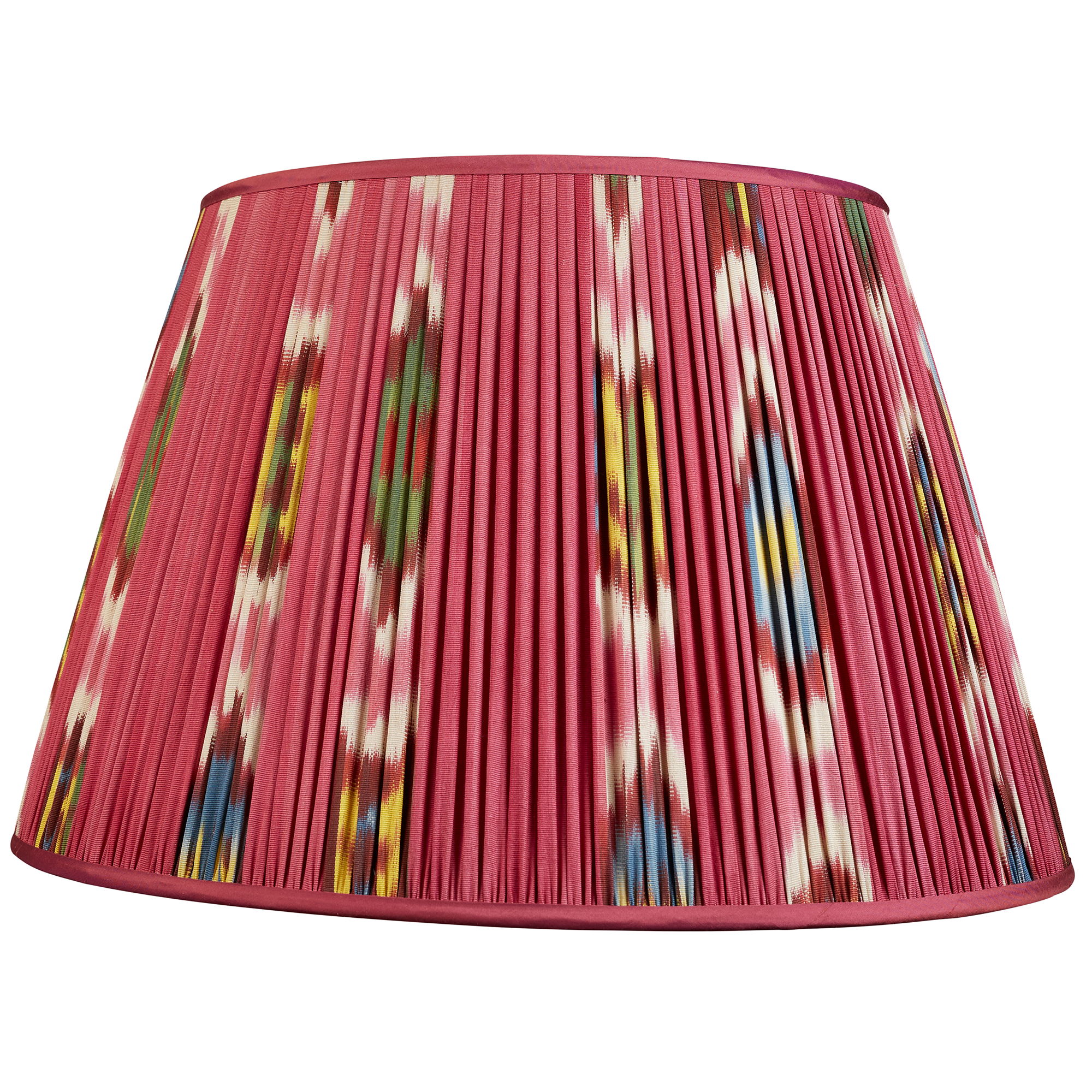 20 Inch - 51cm Magenta cotton and silk Ikat lampshade