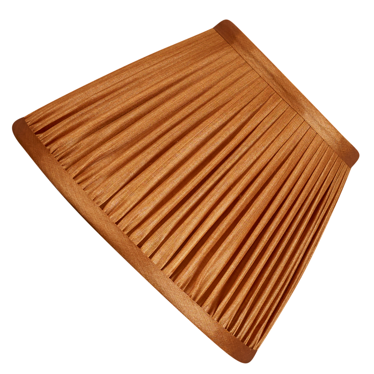 7 inch Tobacco Tussar silk reading light shade