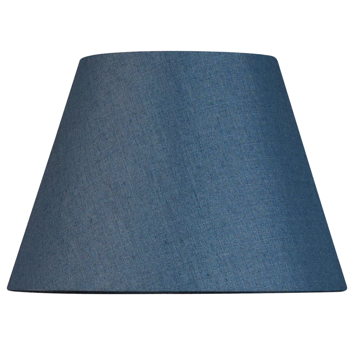 7 inch Ink blue Tussar silk card French drum lampshade