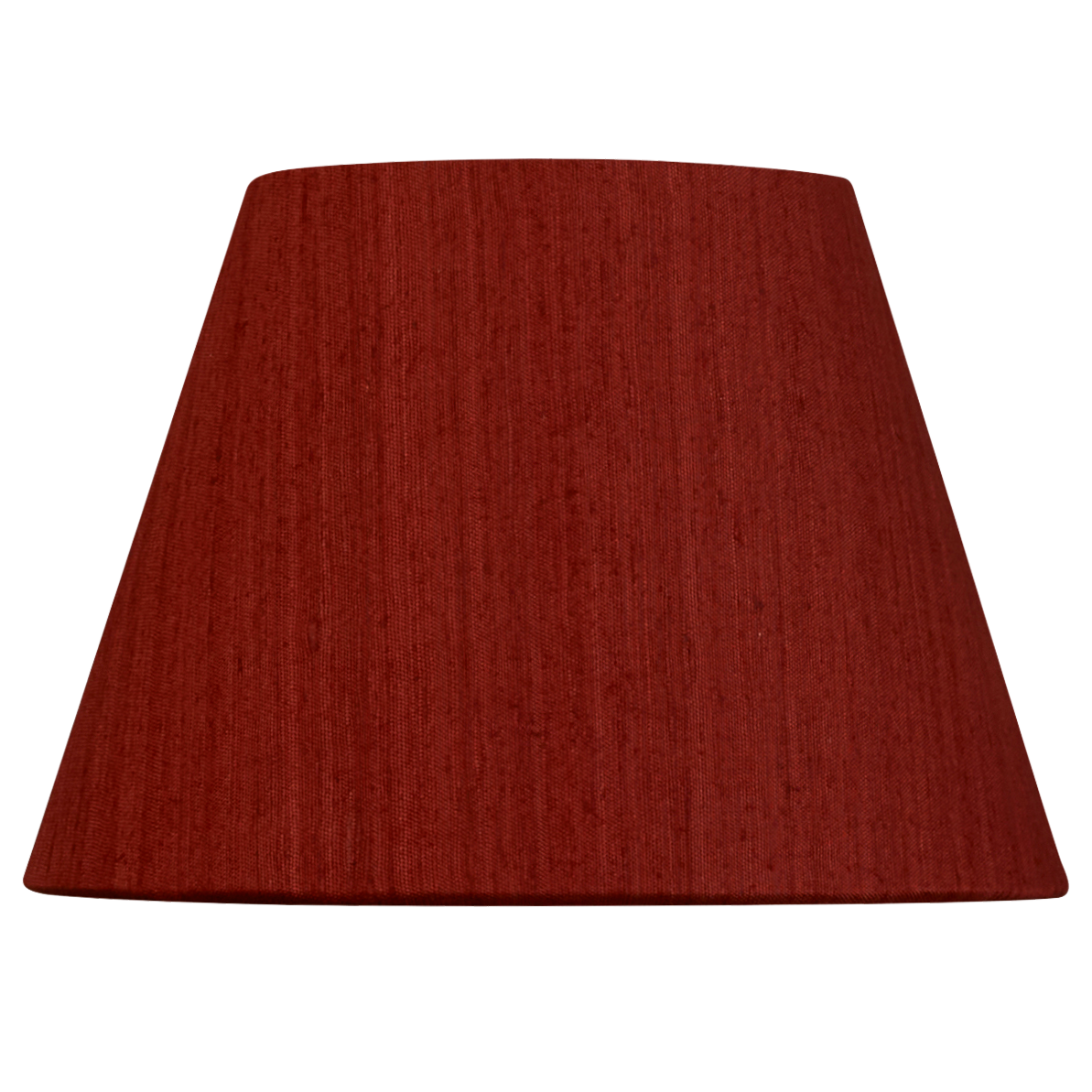 7 inch Red/coral Tussar silk Empire lampshade