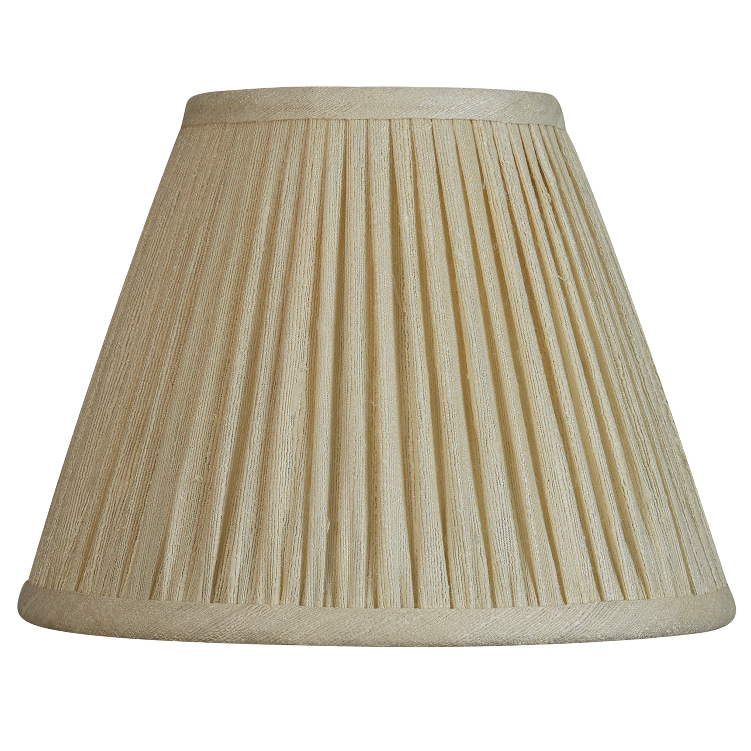 8 inch Gathered Ivory Mulberry silk French drum lampshade