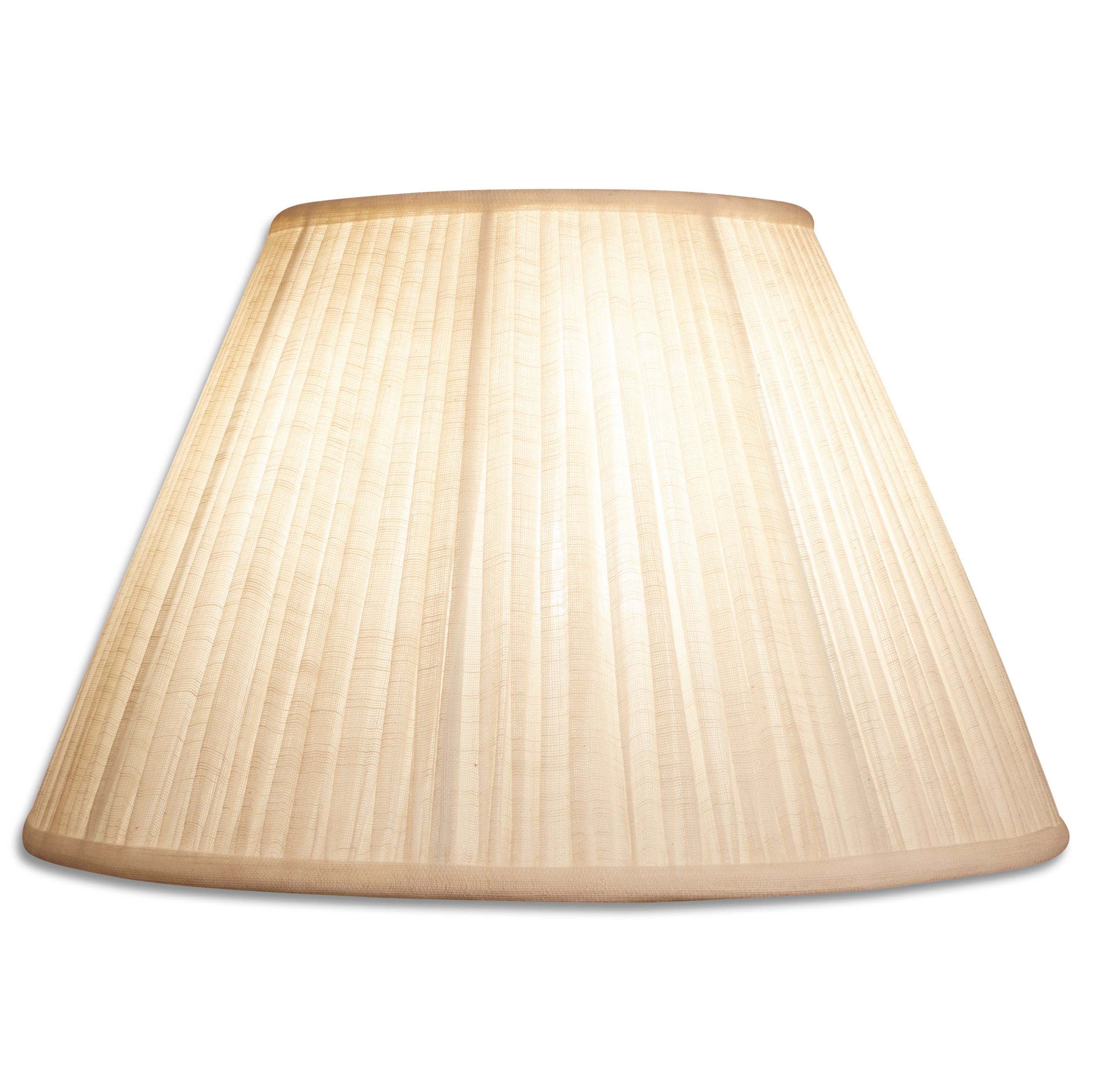 14 inch Cream Cotton French Drum Gathered Lampshade
