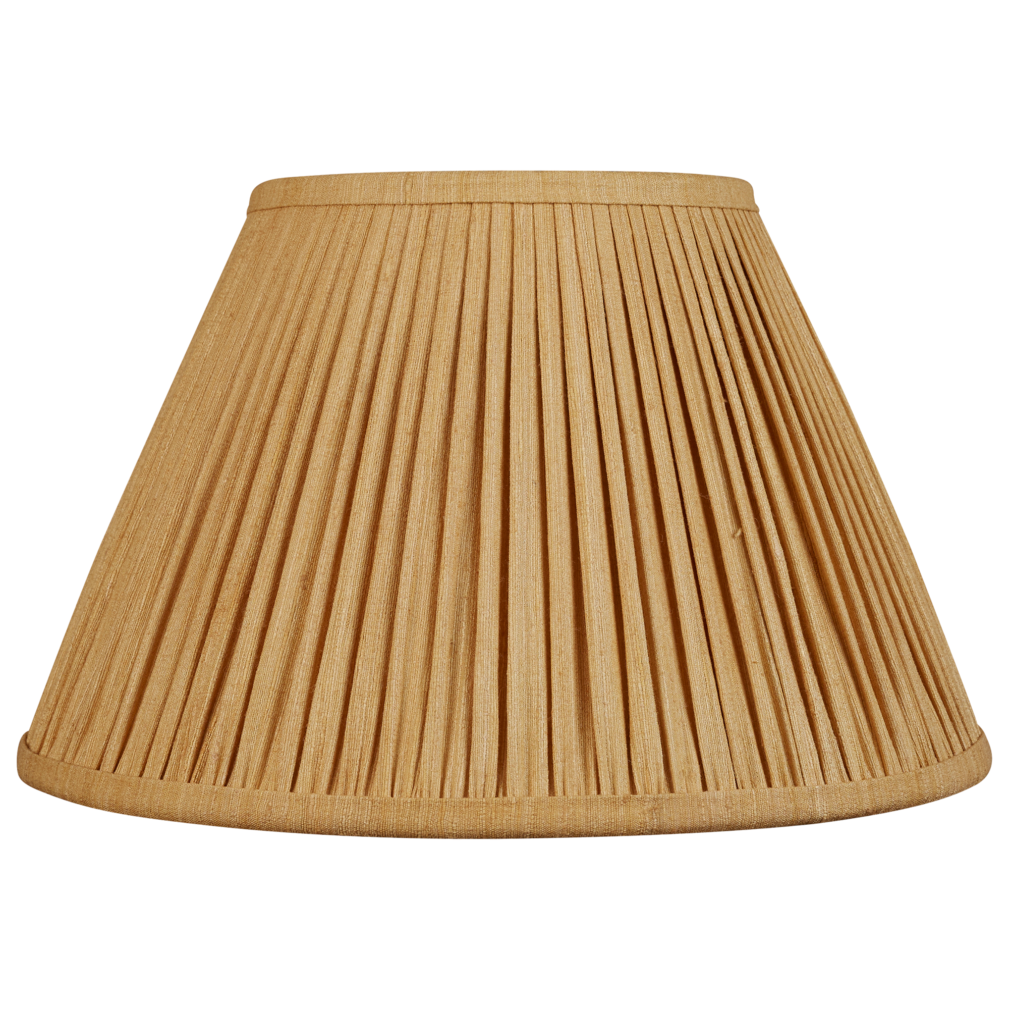 14 inch Yellow ochre Mulberry silk French drum silk lampshade