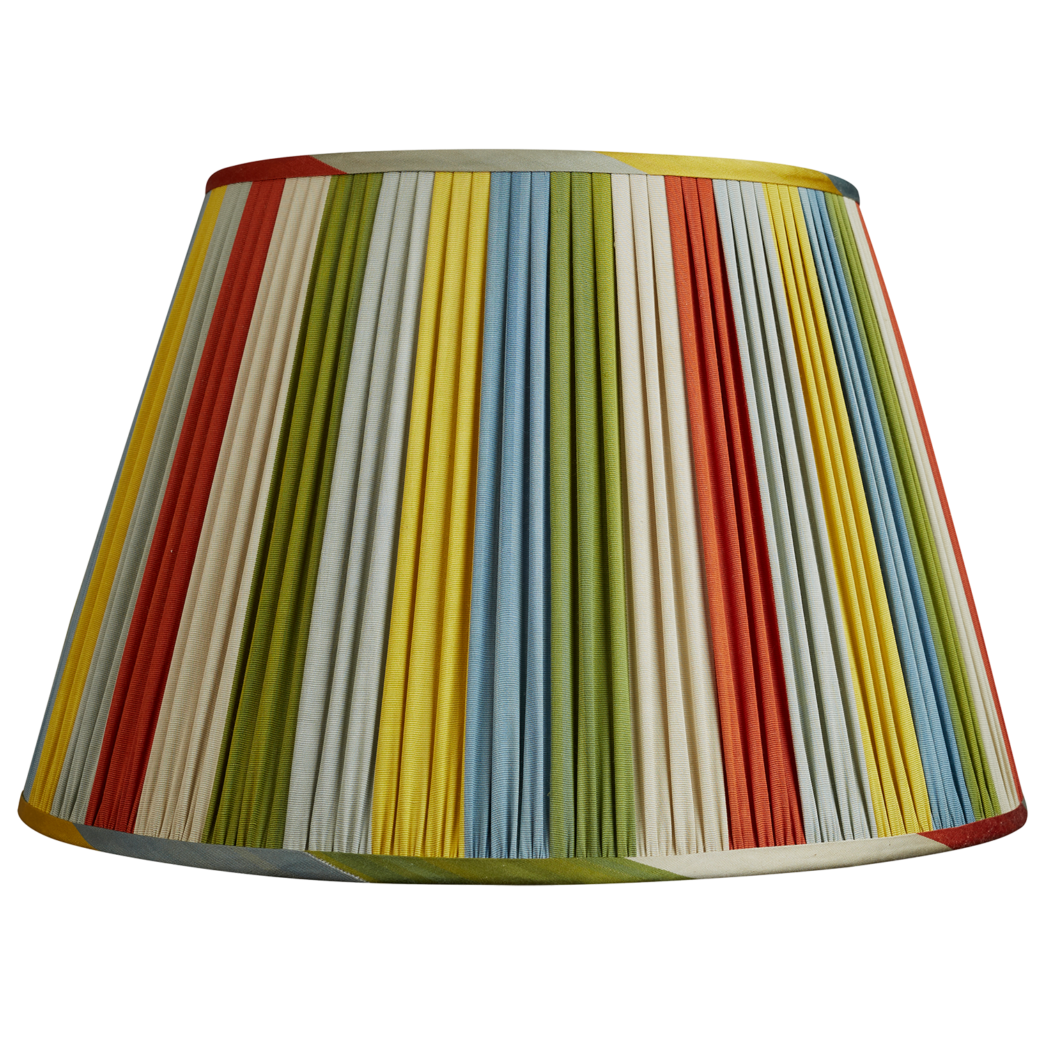 17 inch Harlequin stripe cotton and silk Ikat lampshade
