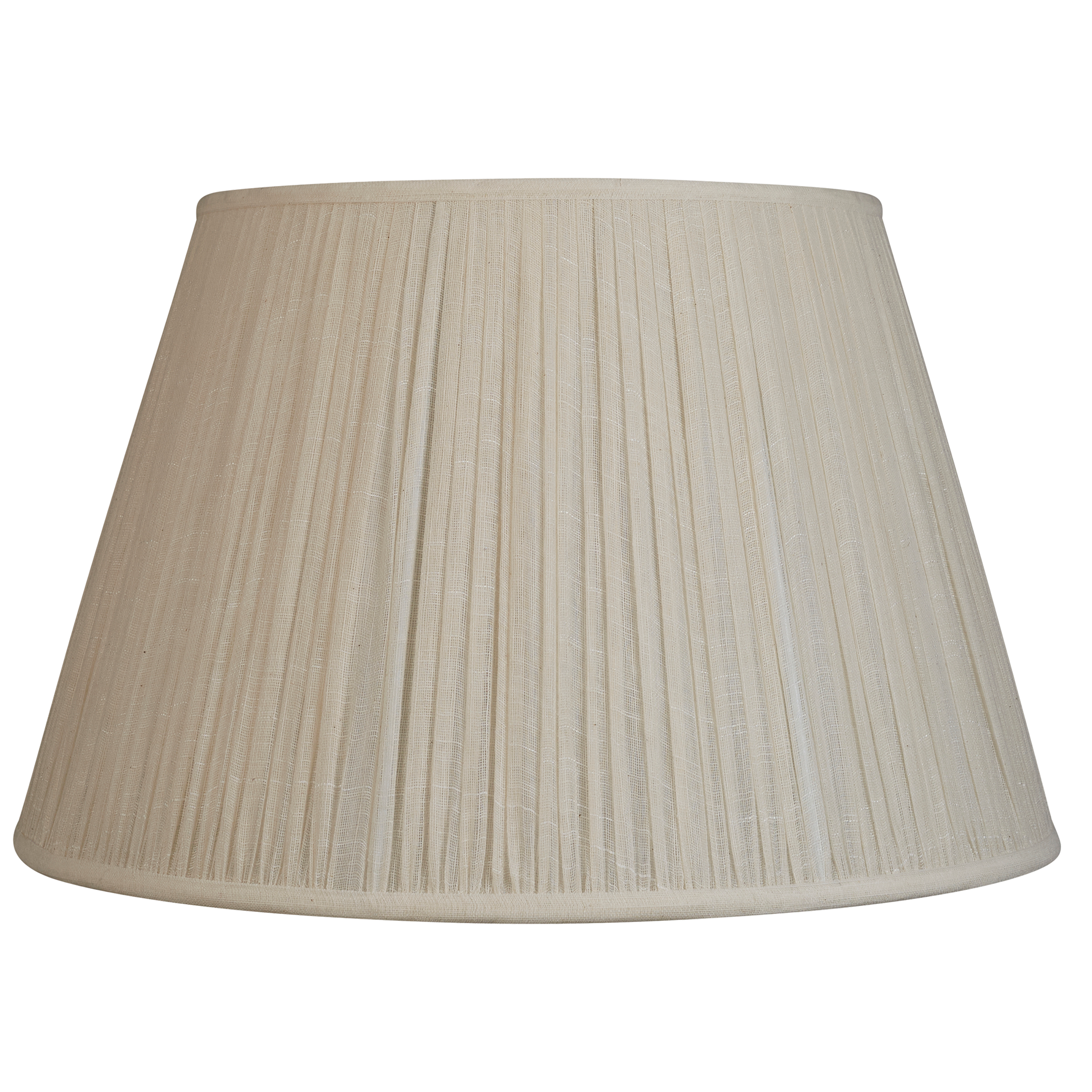 20 inch Gathered cream cotton silk lampshade