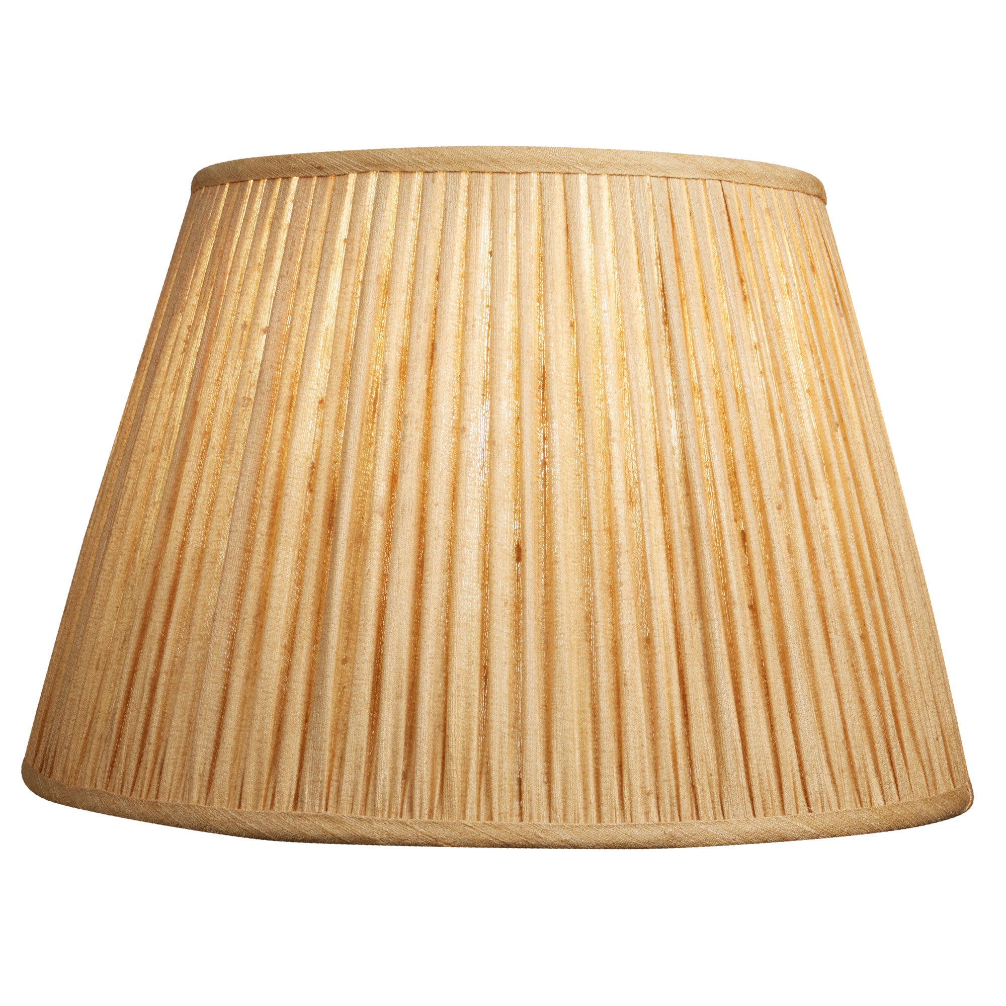 17 inch Yellow ochre Mulberry silk lampshade