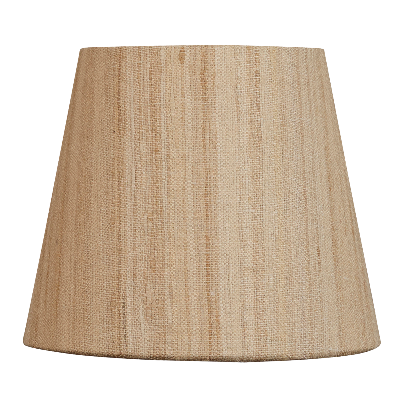6 inch Clip on lampshade in raw umber silk