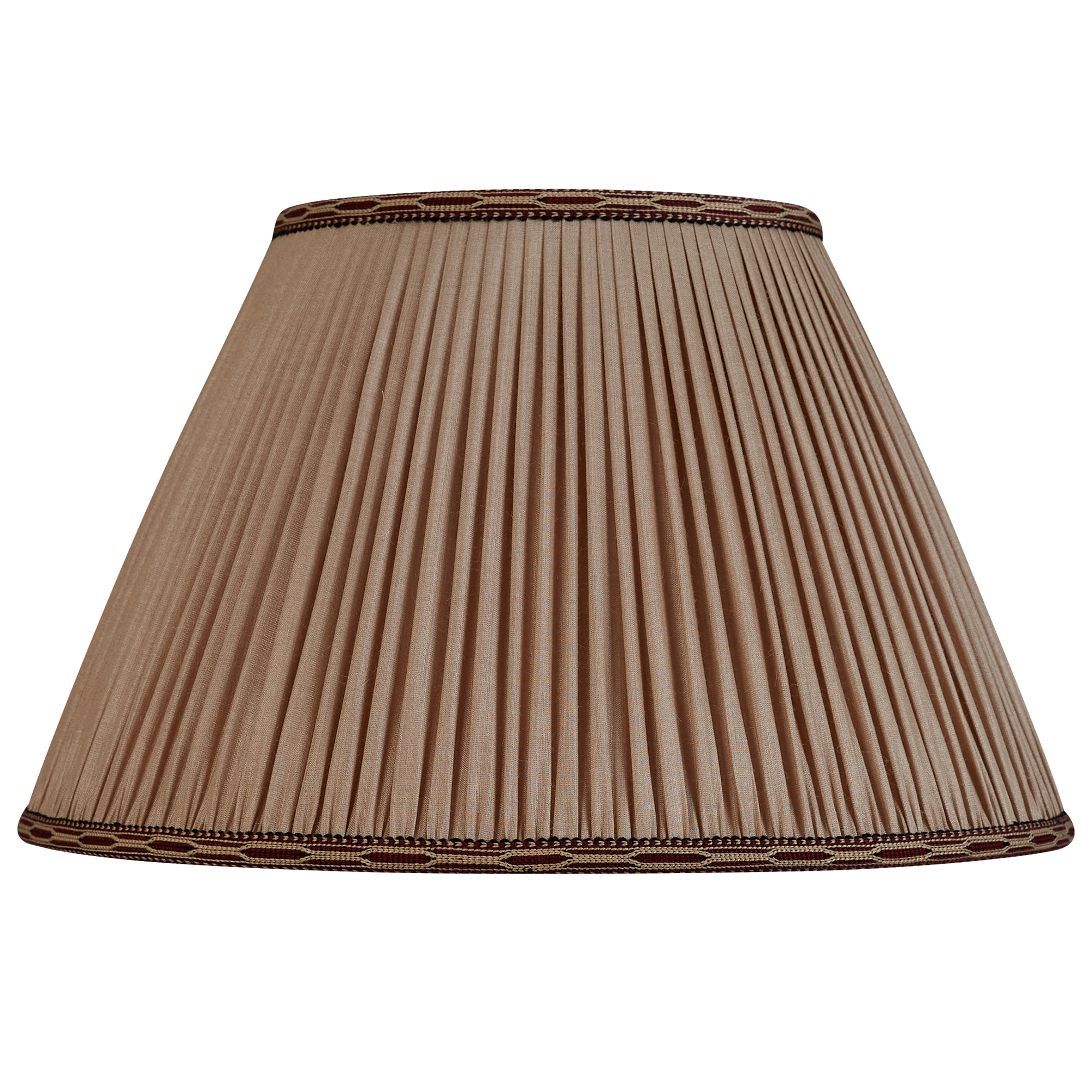14 inch Mink Tussar Silk with Burgundy Trim