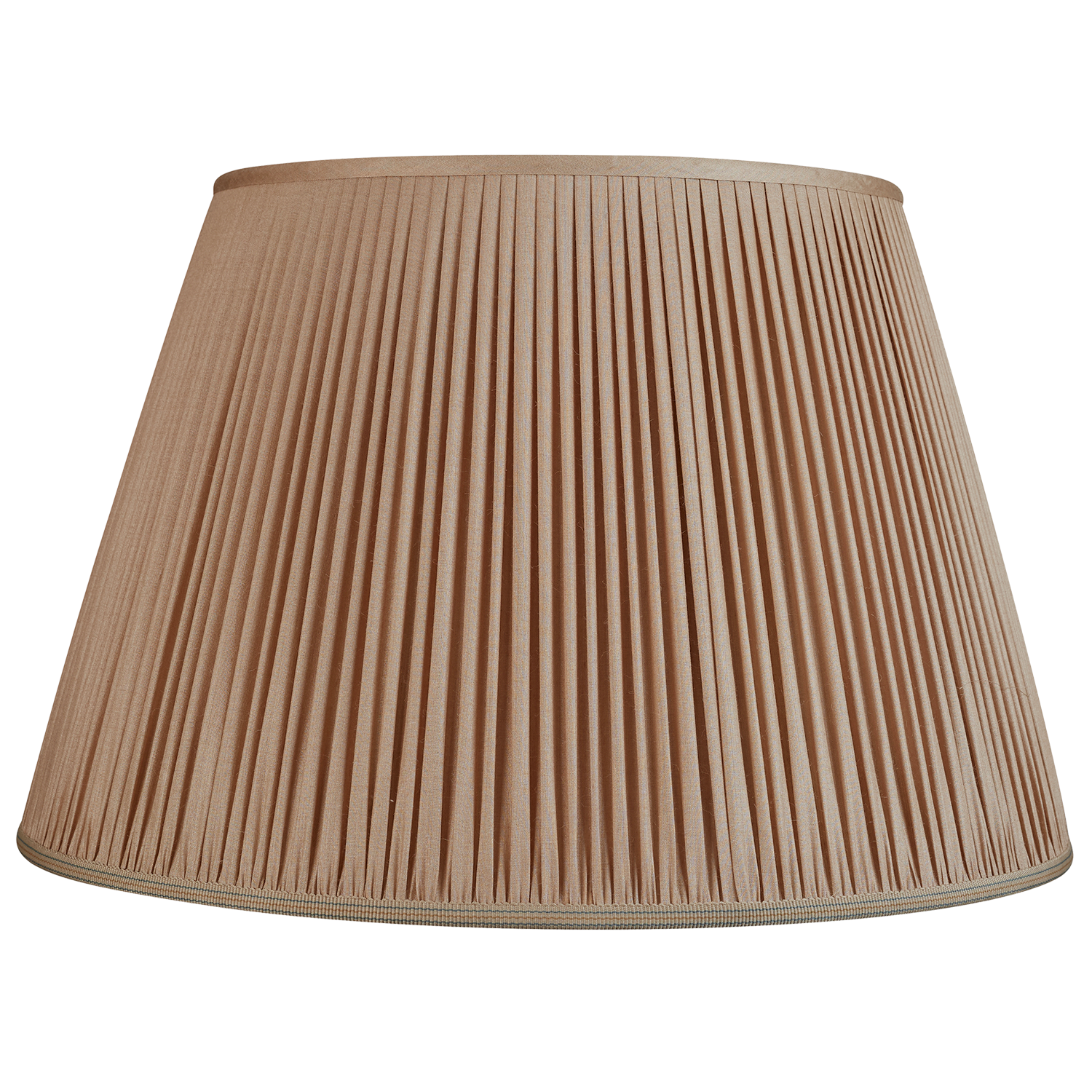 20 inch Mink Tussar silk lampshade with trim to base