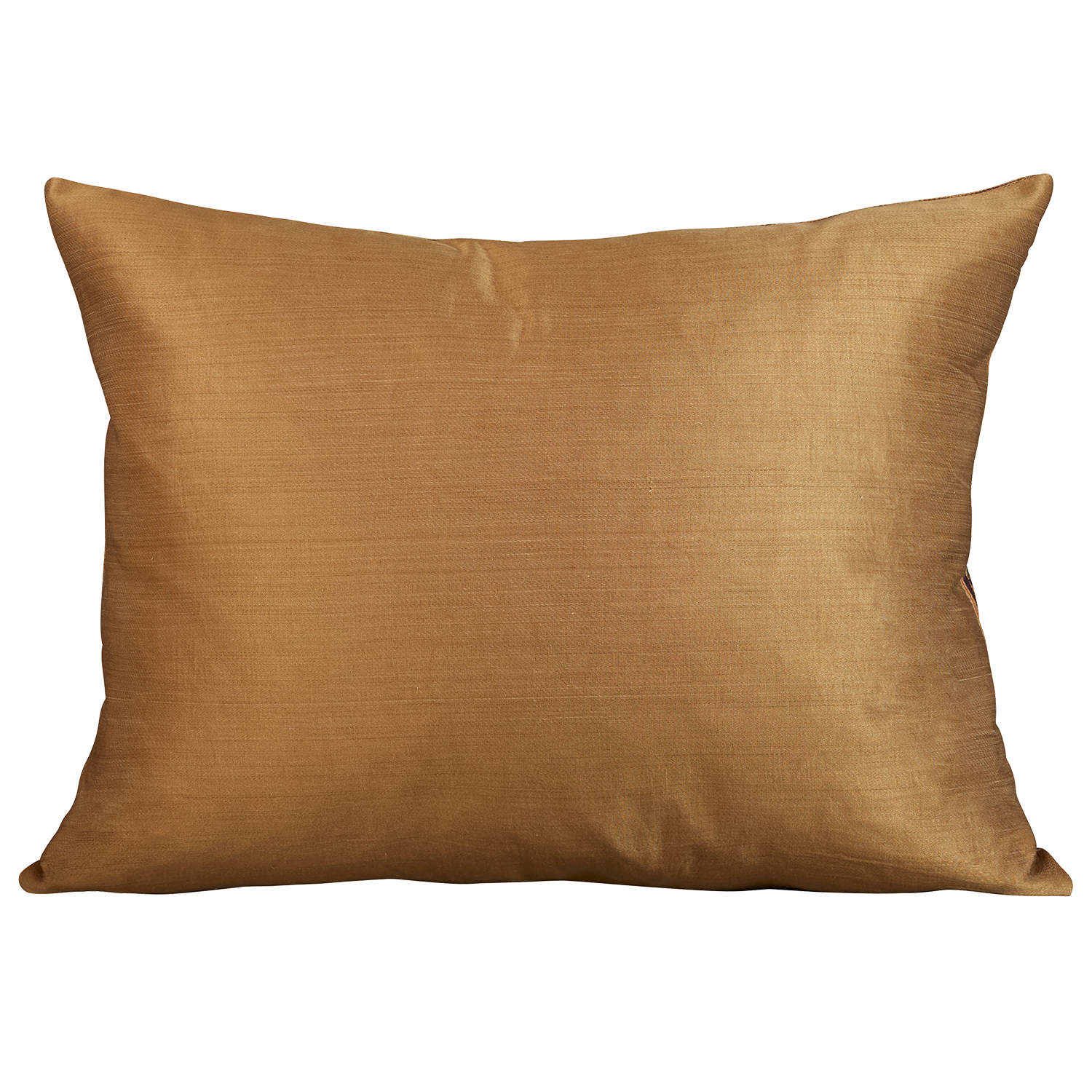 Rectangular silk suzani cushion with floral design on an aubergine silk background
