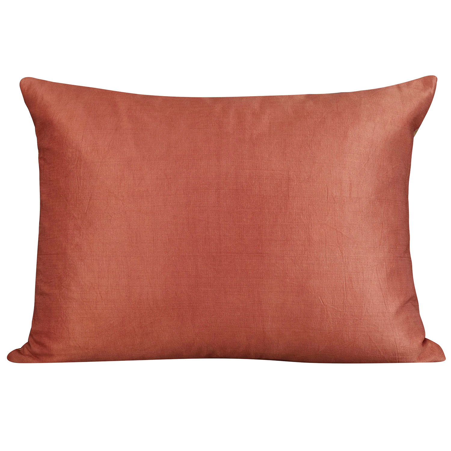 Rectangular silk suzani cushion with Ottoman / Persian floral design