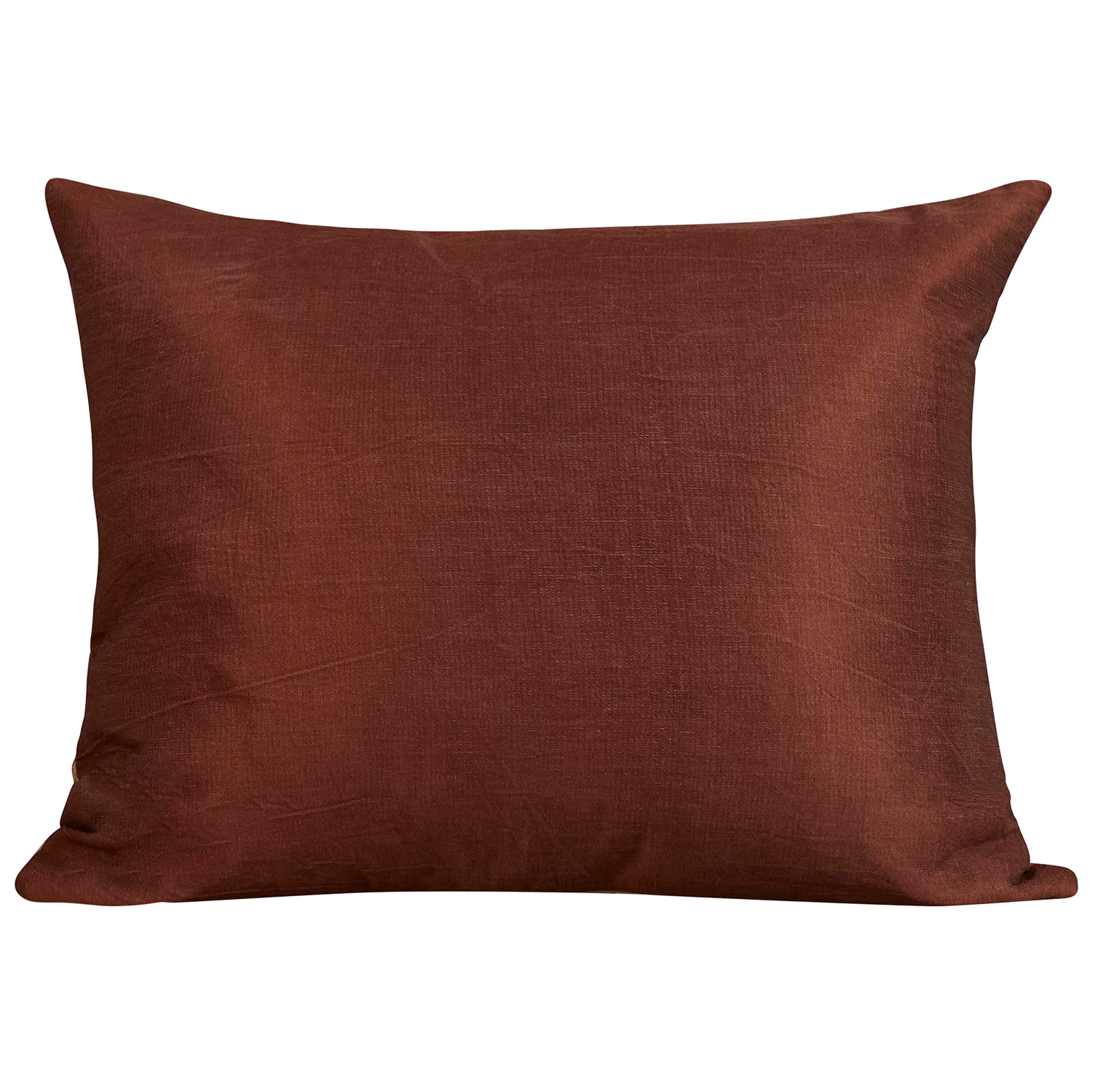 Rectangular silk suzani cushion with classic ottoman geometric design on cream silk background and brown silk back