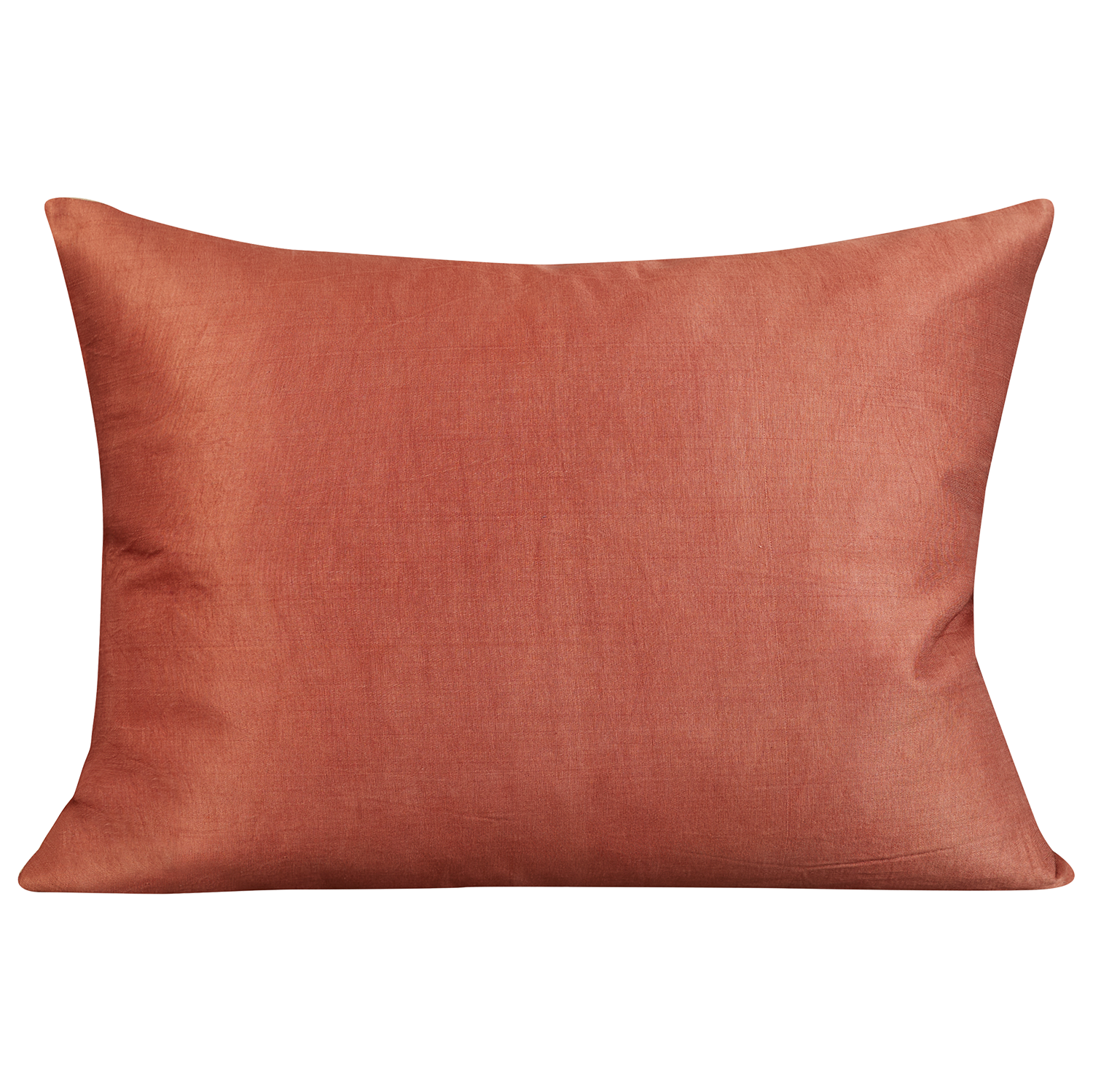 Rectangular silk suzani cushion with green scrolling vine and central medallion