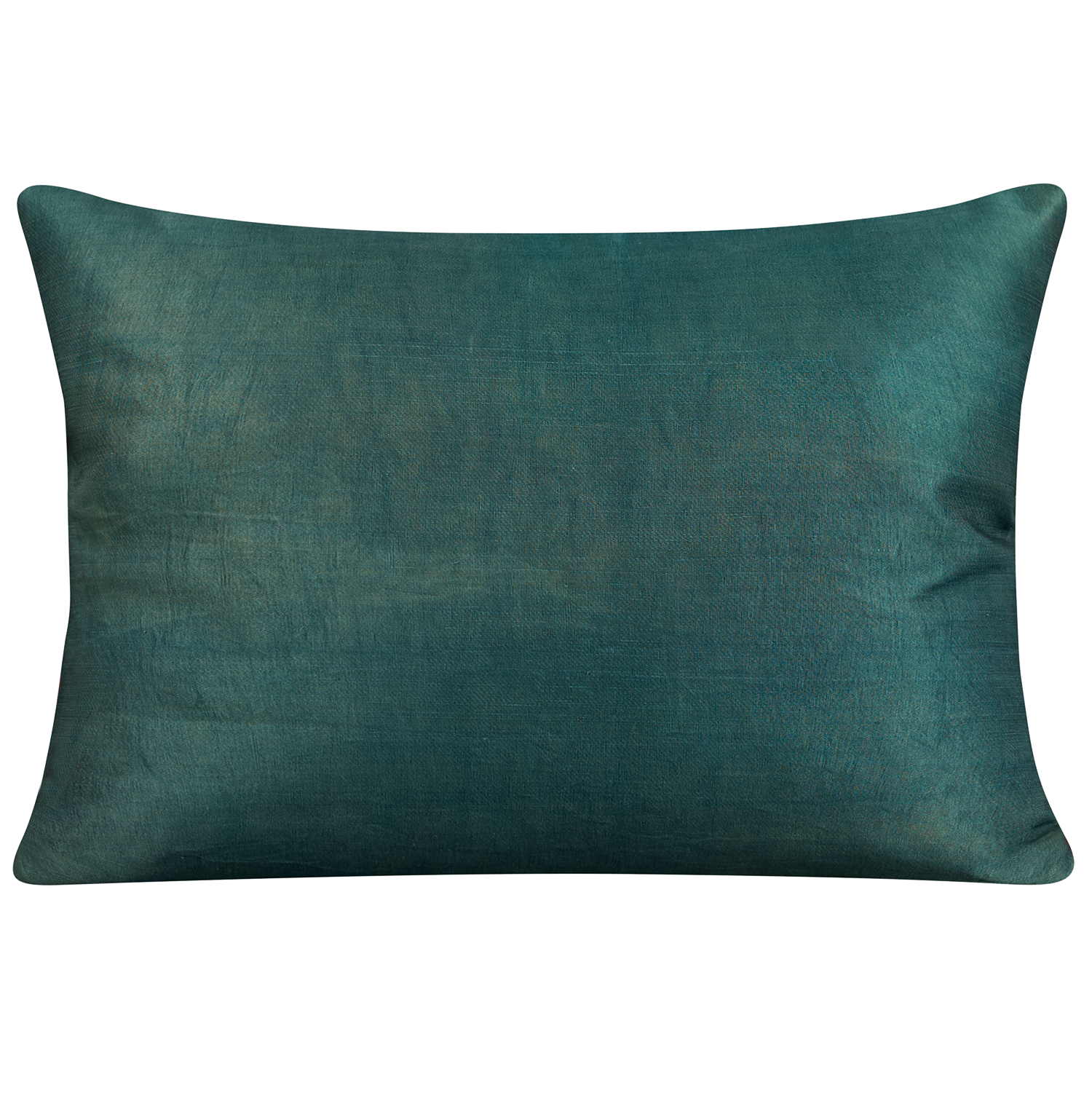 Rectangular silk suzani cushion with pink central medallion