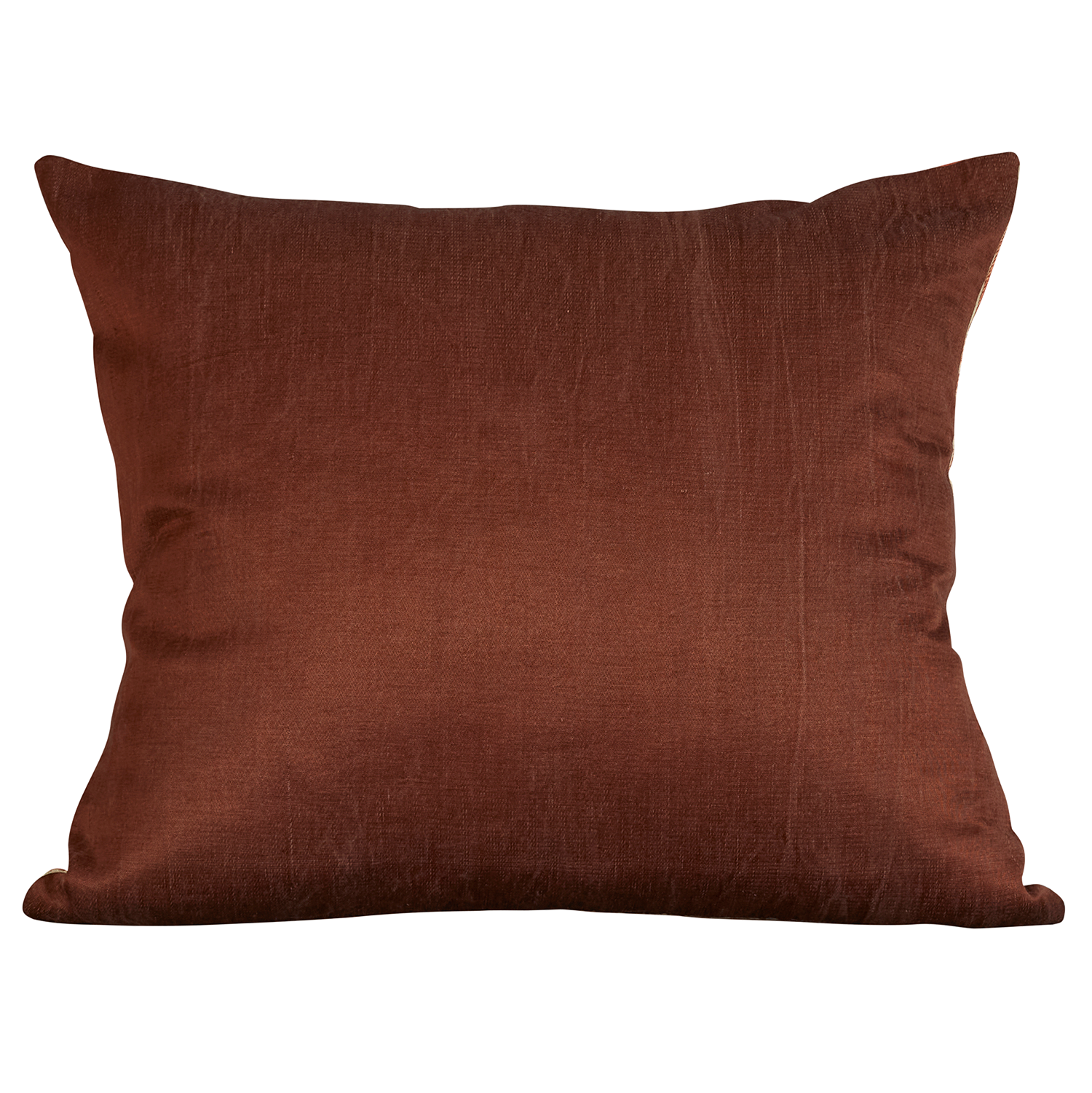 Rectangular silk suzani cushion with all over Ottoman floral design
