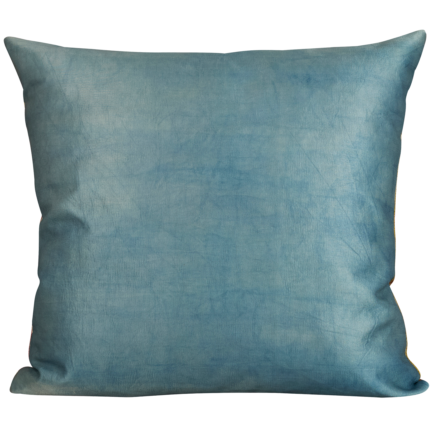 Square silk suzani cushion with stylised Anatolian and paisley motifs and central medallion