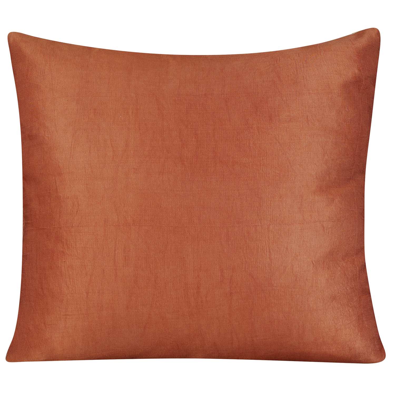 Square Anatolian design suzani on cream ground with pink silk back