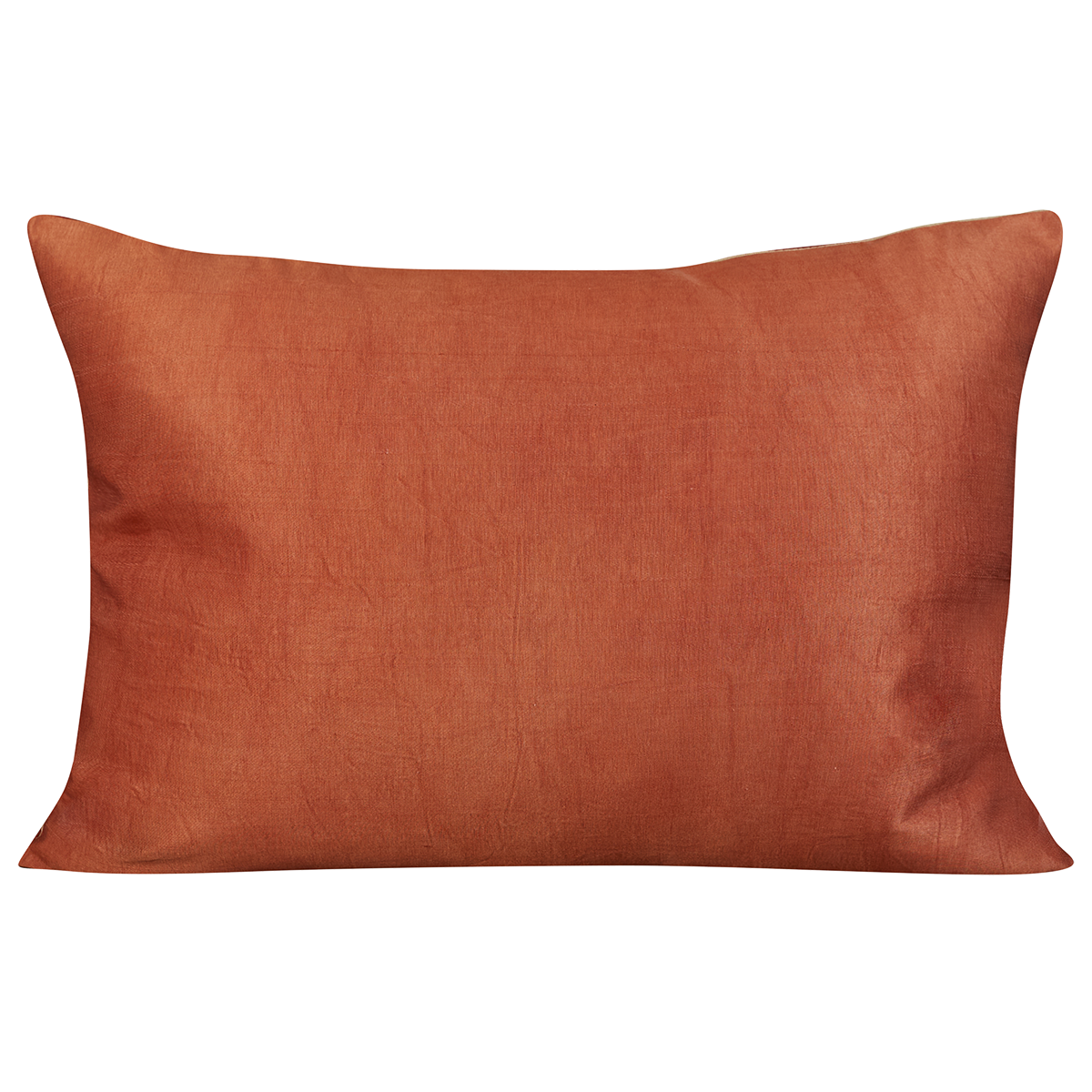 Rectangular silk suzani cushion with pink geometric design and pink back