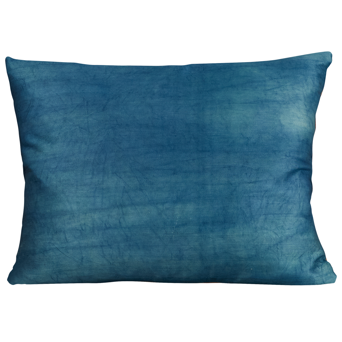 Rectangular large floral medallion design suzani on cream silk ground with blue back