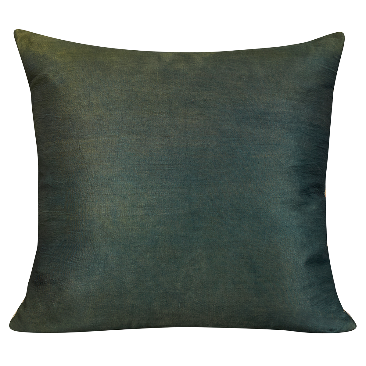 Square silk suzani cushion with Anatolian motifs