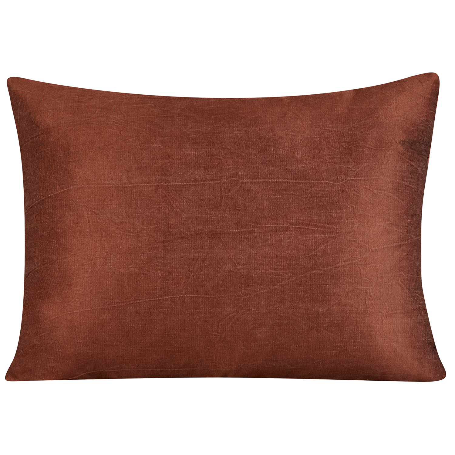 Rectangular red and blue paisley with vine design suzani on salmon pink ground