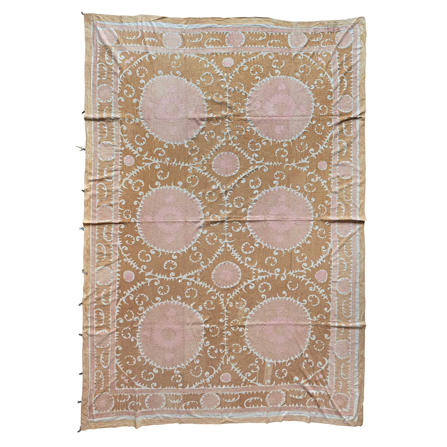 Large Rectangular cotton Suzani hanging/bedspread, Uzbekistan circa 2000