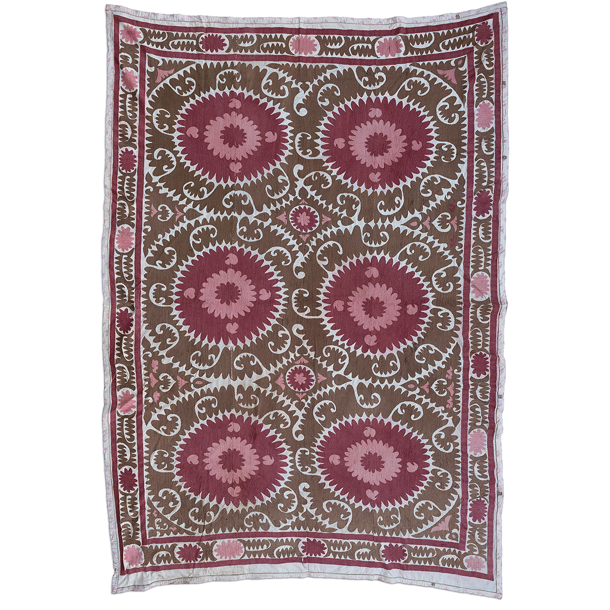 Rectangular cotton Suzani hanging/bedspread, Uzbekistan circa 2000