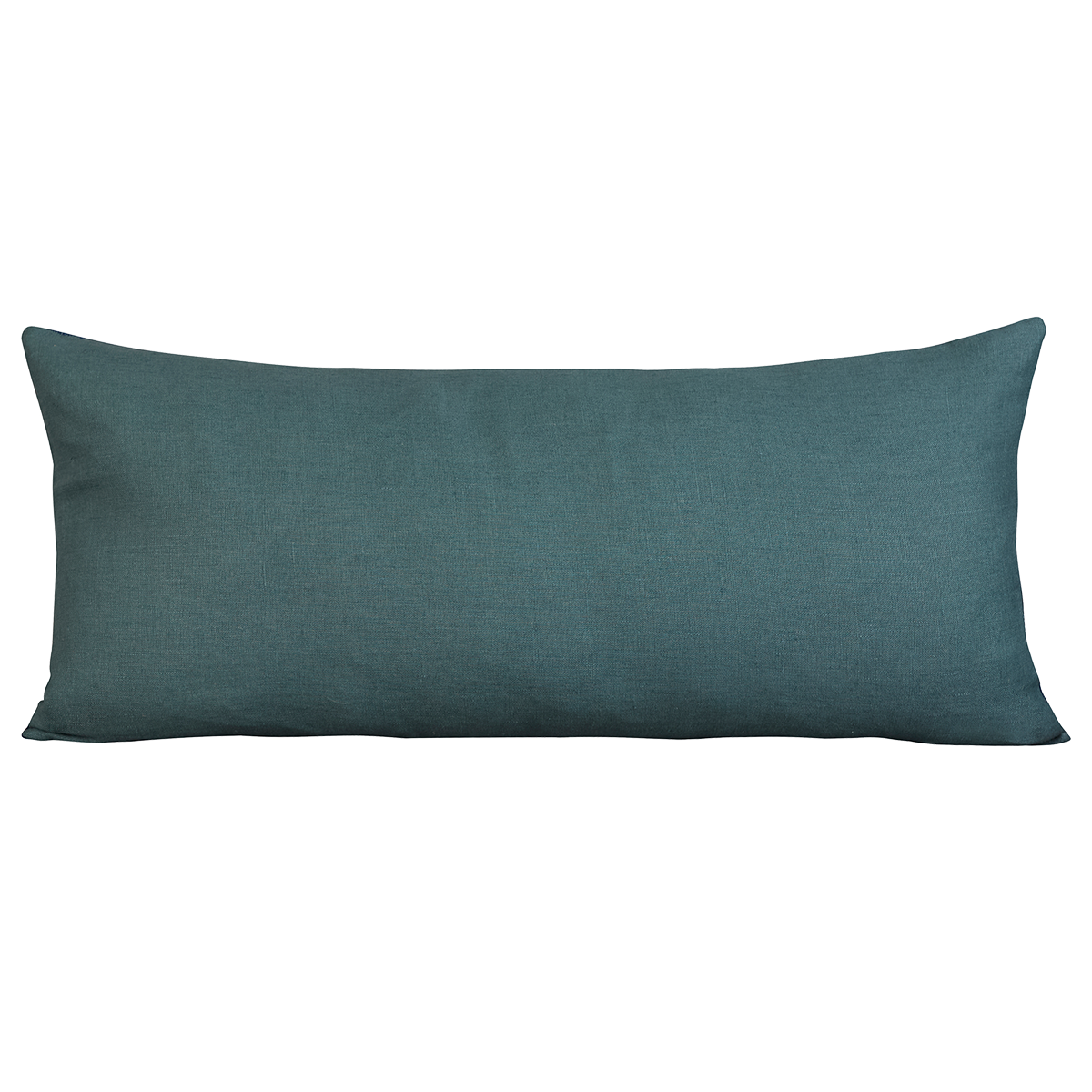 Long rectangular vintage woven cotton Guatemalan indigo cushion