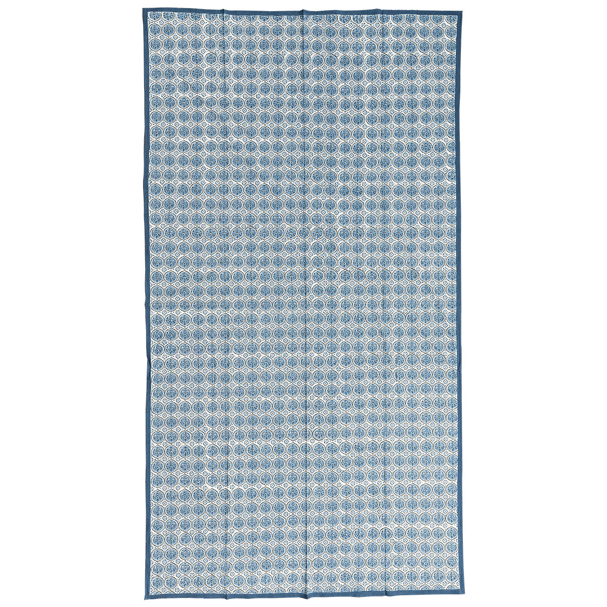 Nushka Accessories Blue and White Hand Block Printed Indian Tablecloth