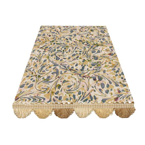12 inch marbled card shade with trim - Harlequin