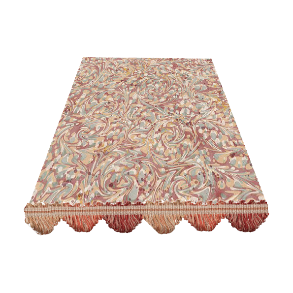 12 inch marbled card shade with trim - Terracotta