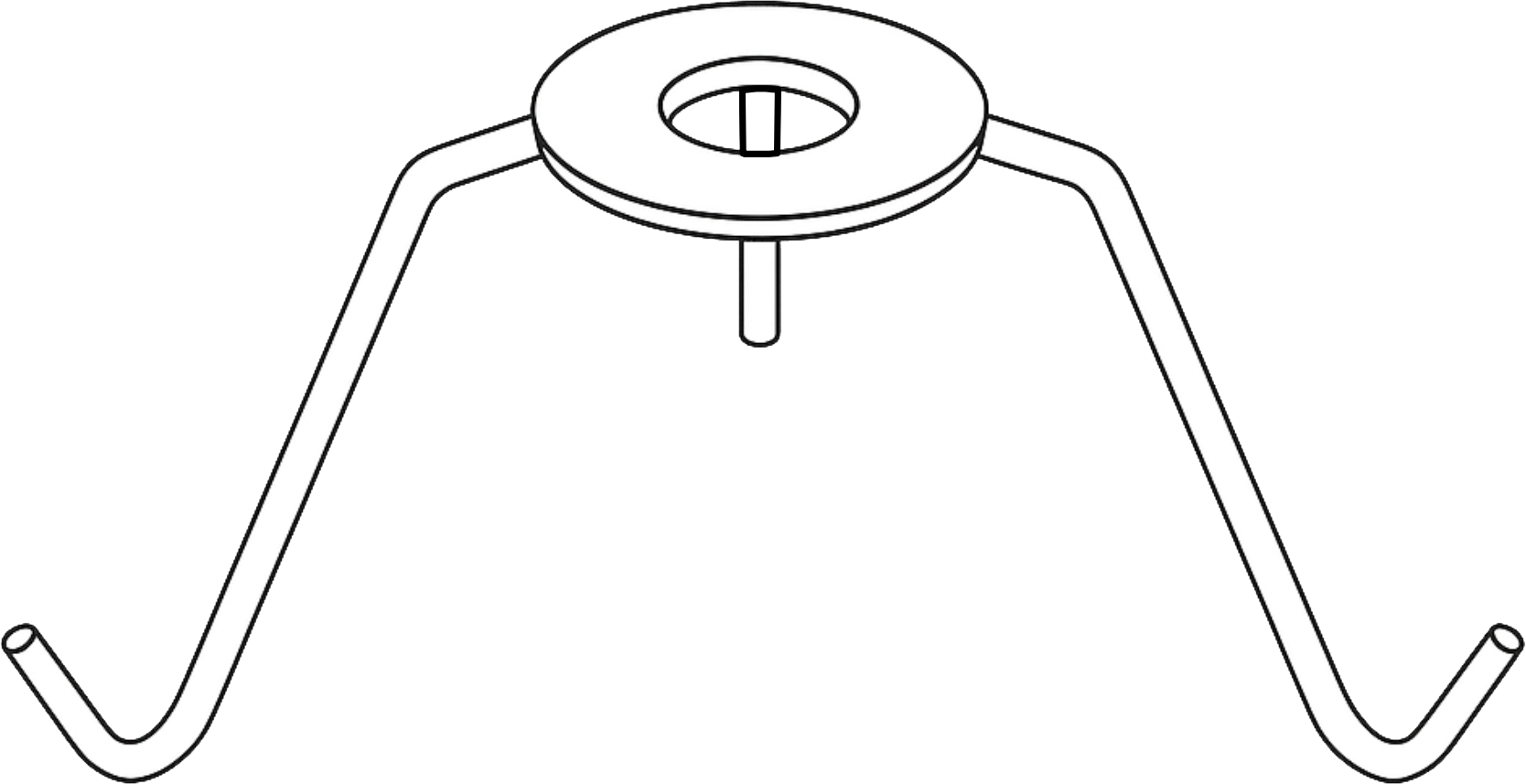 Adapter for US harp/spider fitting table lamps