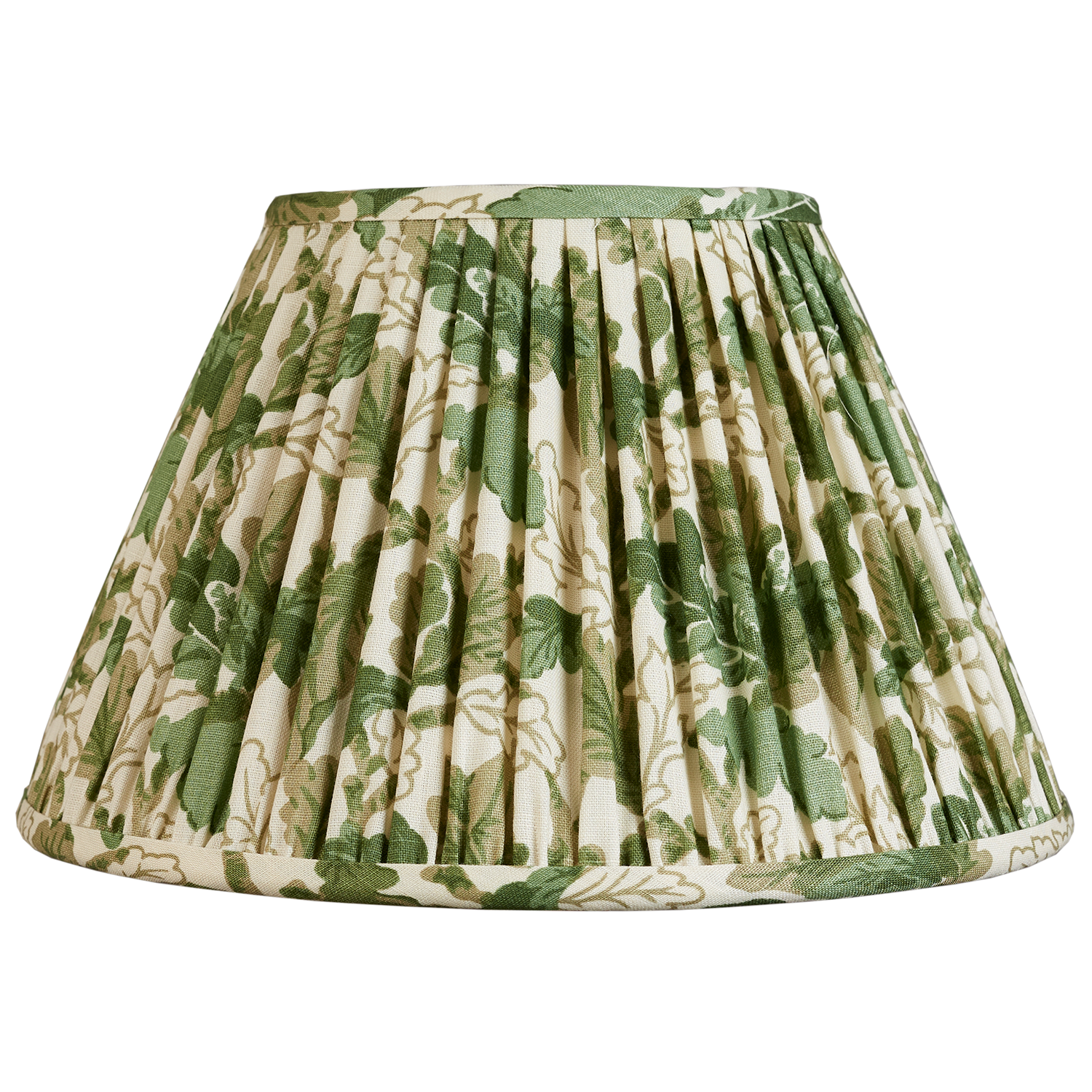 14 inch French drum floral linen  lampshade
