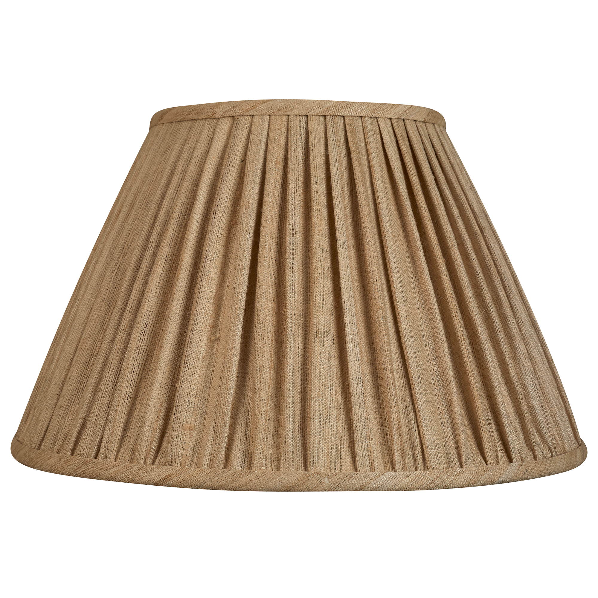 14 inch (36cm) Raw umber Mulberry French drum silk lampshade