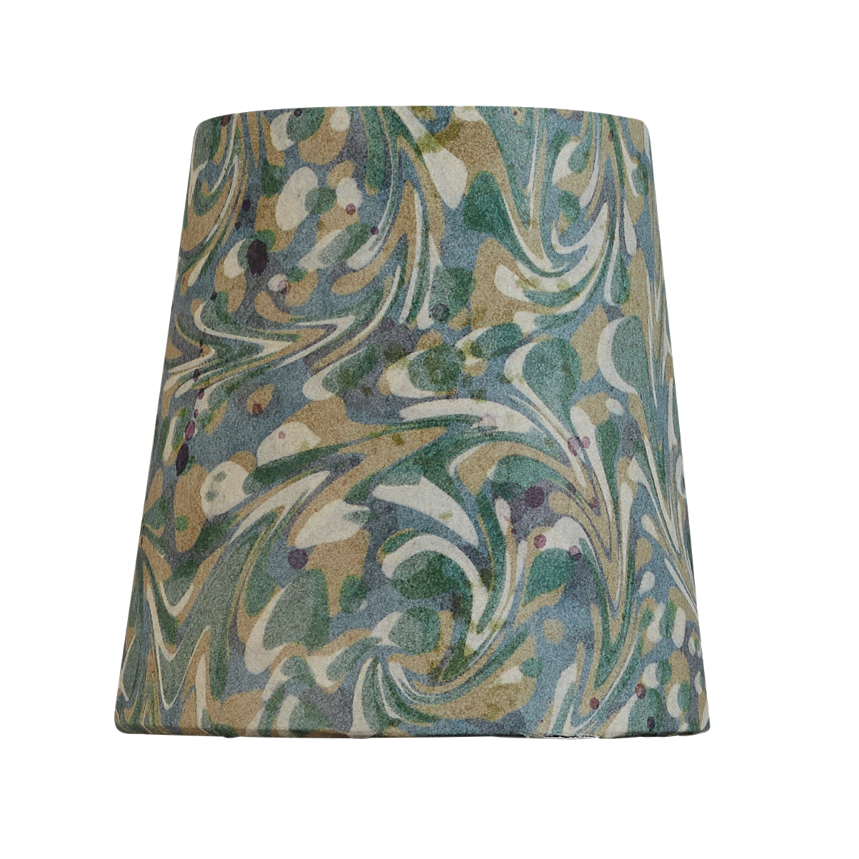 4 inch Aqua clip-on marbled card shade