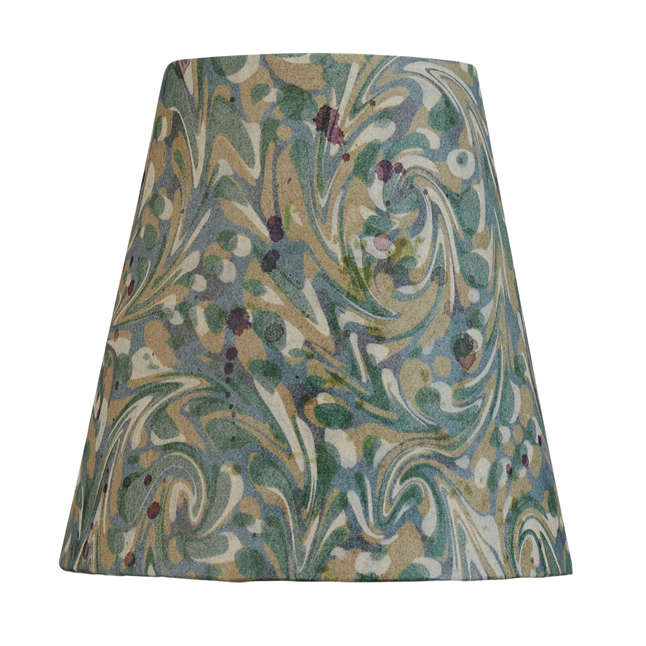 5 inch Aqua clip-on marbled card shade