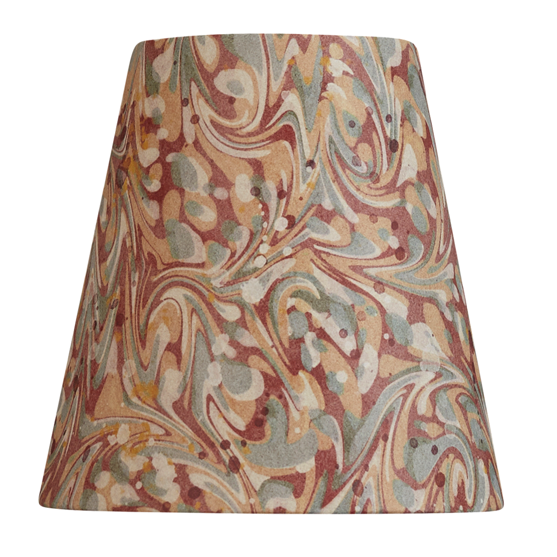 5 inch Terracotta clip-on marbled card shade