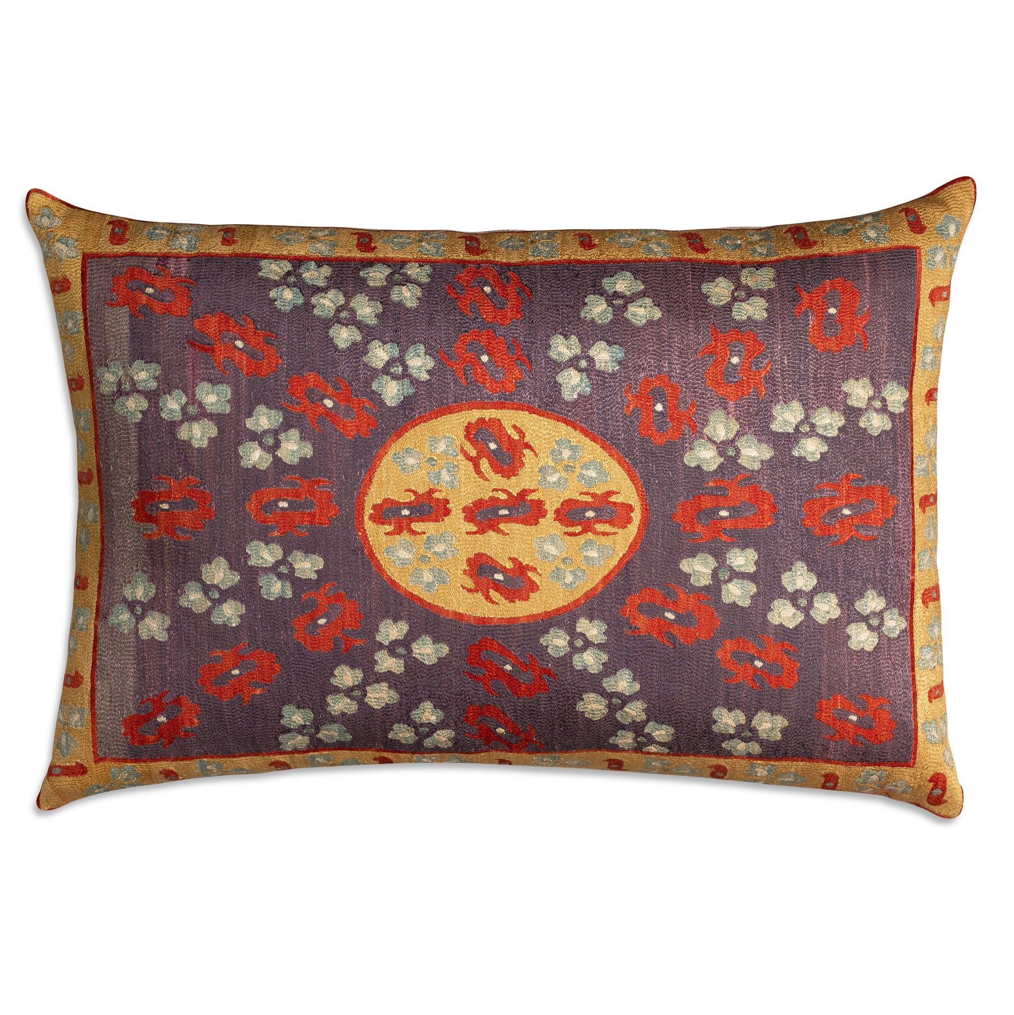 Rare silk Ottoman style Caucasian cushion