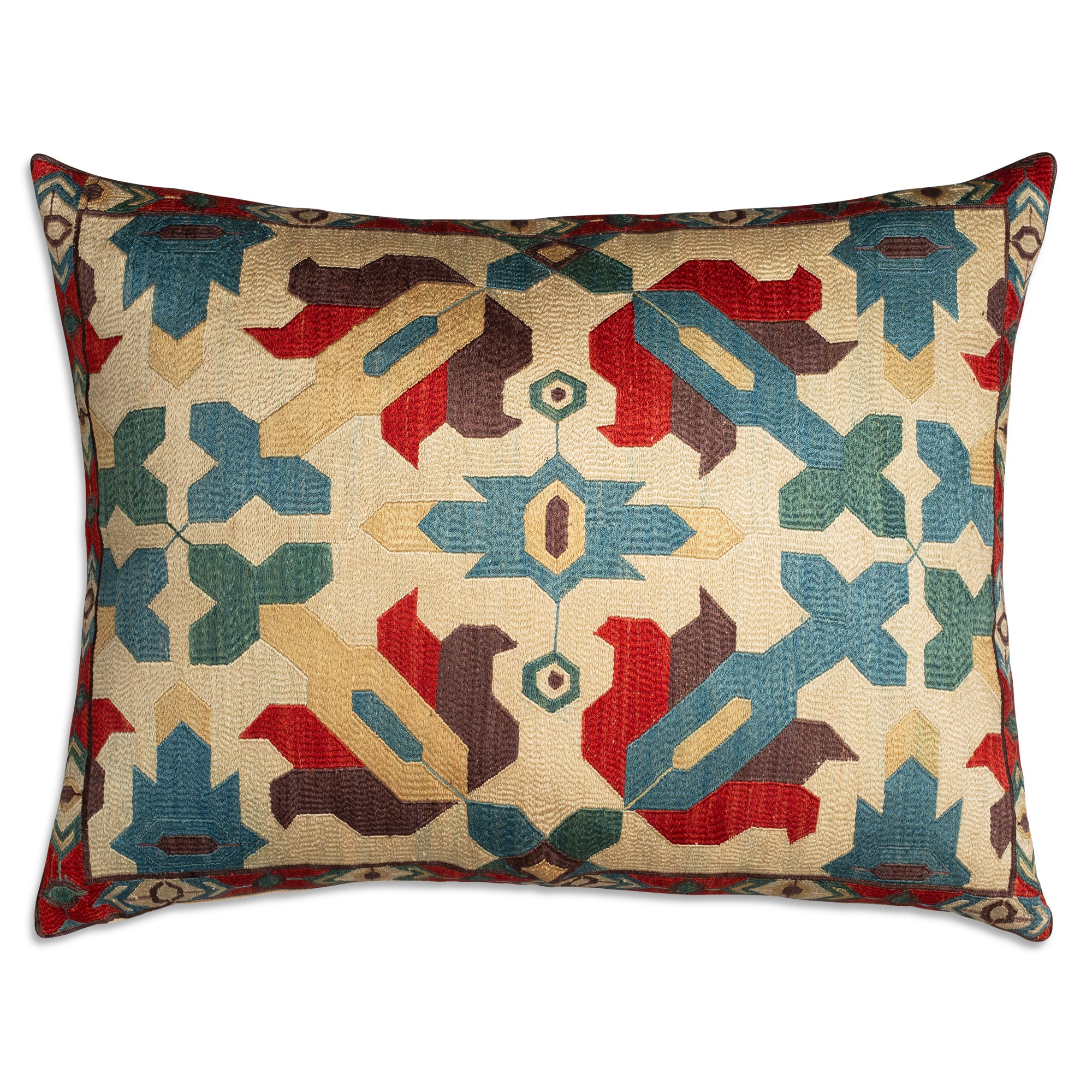 Rare silk Kaitag style Caucasian cushion