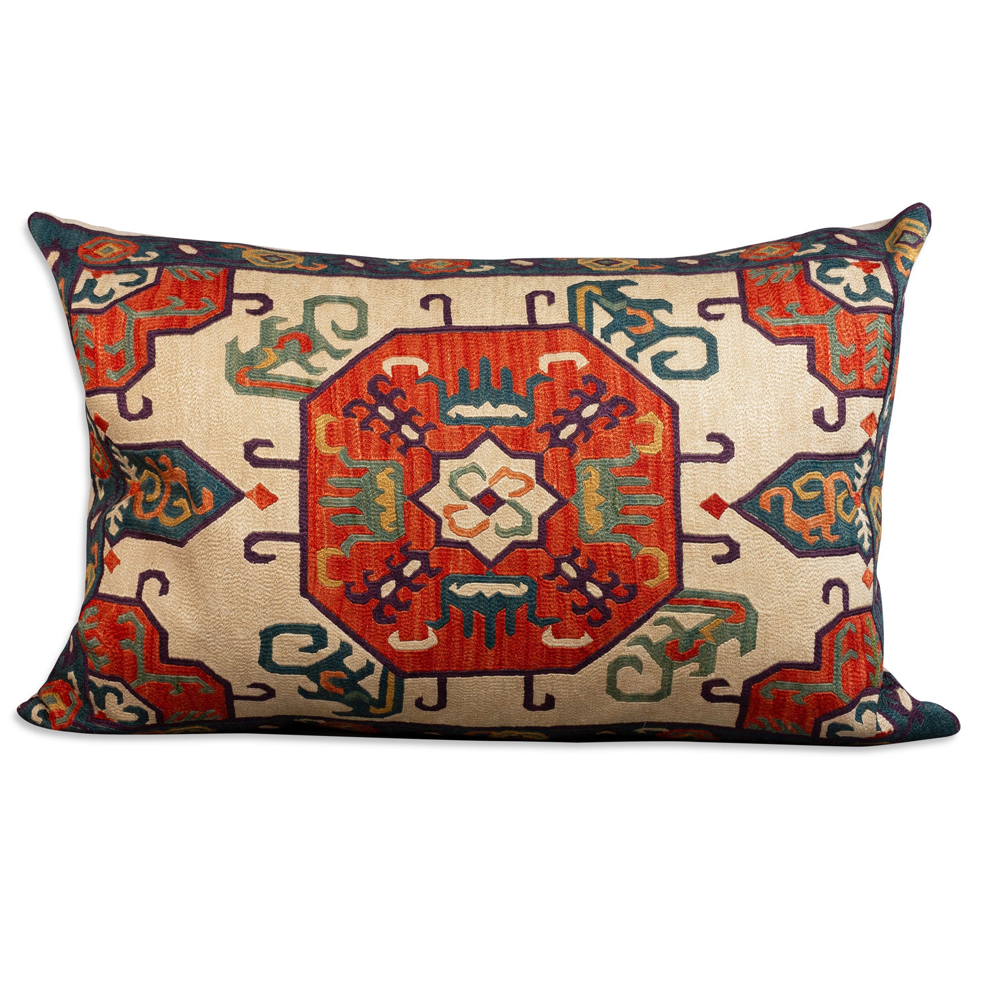 Rare silk Ottoman style Caucasian cushion - throw pillow