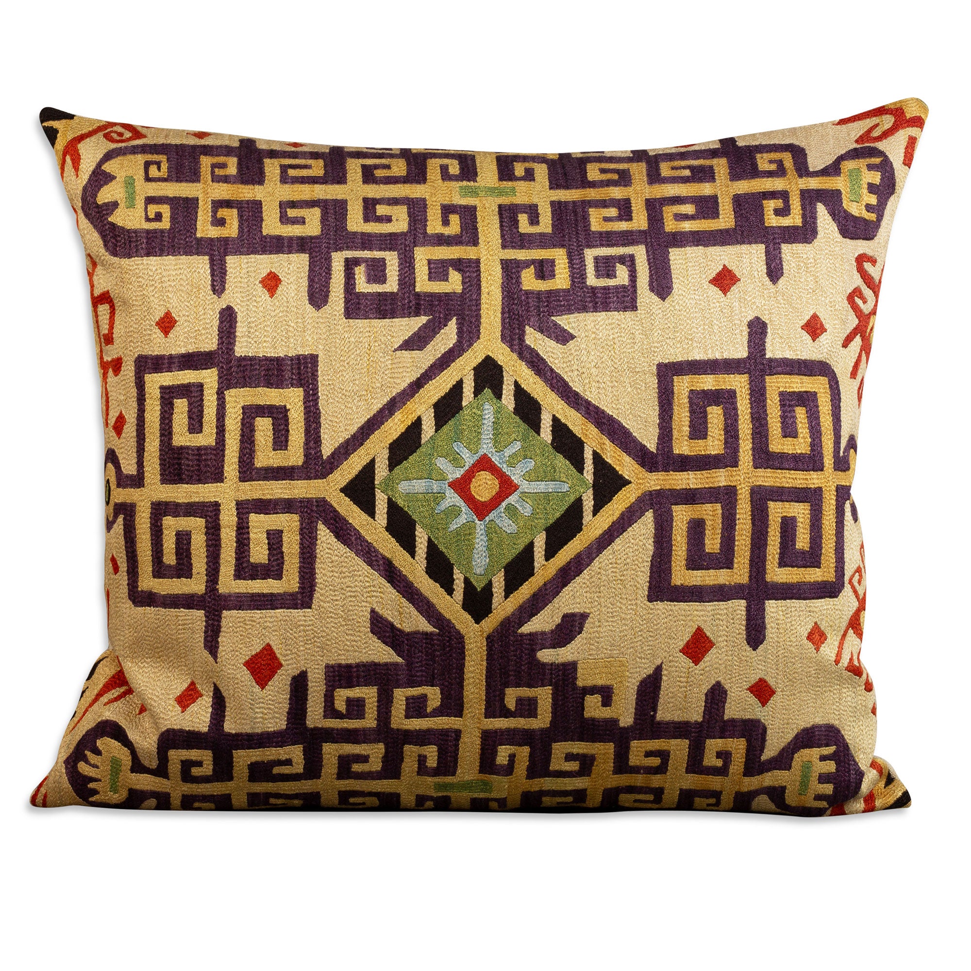 Rare silk Ottoman style Caucasian cushion - throw pillow