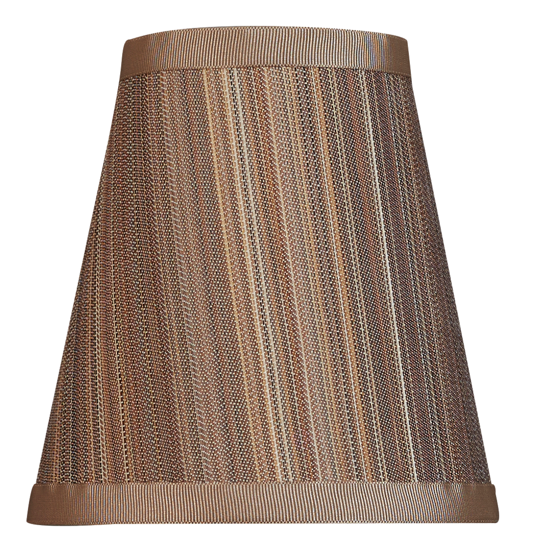 5 inch (13 cm) Tall clip on lampshade in brown/beige horsehair fabric