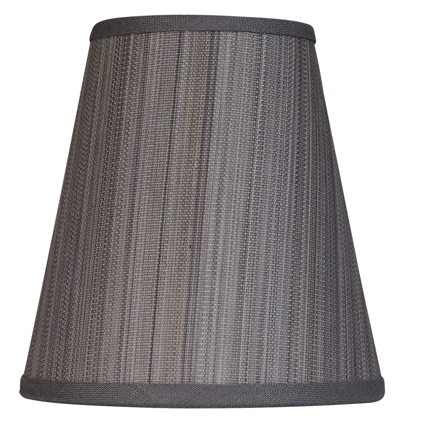 5 inch (13 cm) Tall clip on lampshade in dark grey blue horsehair fabric