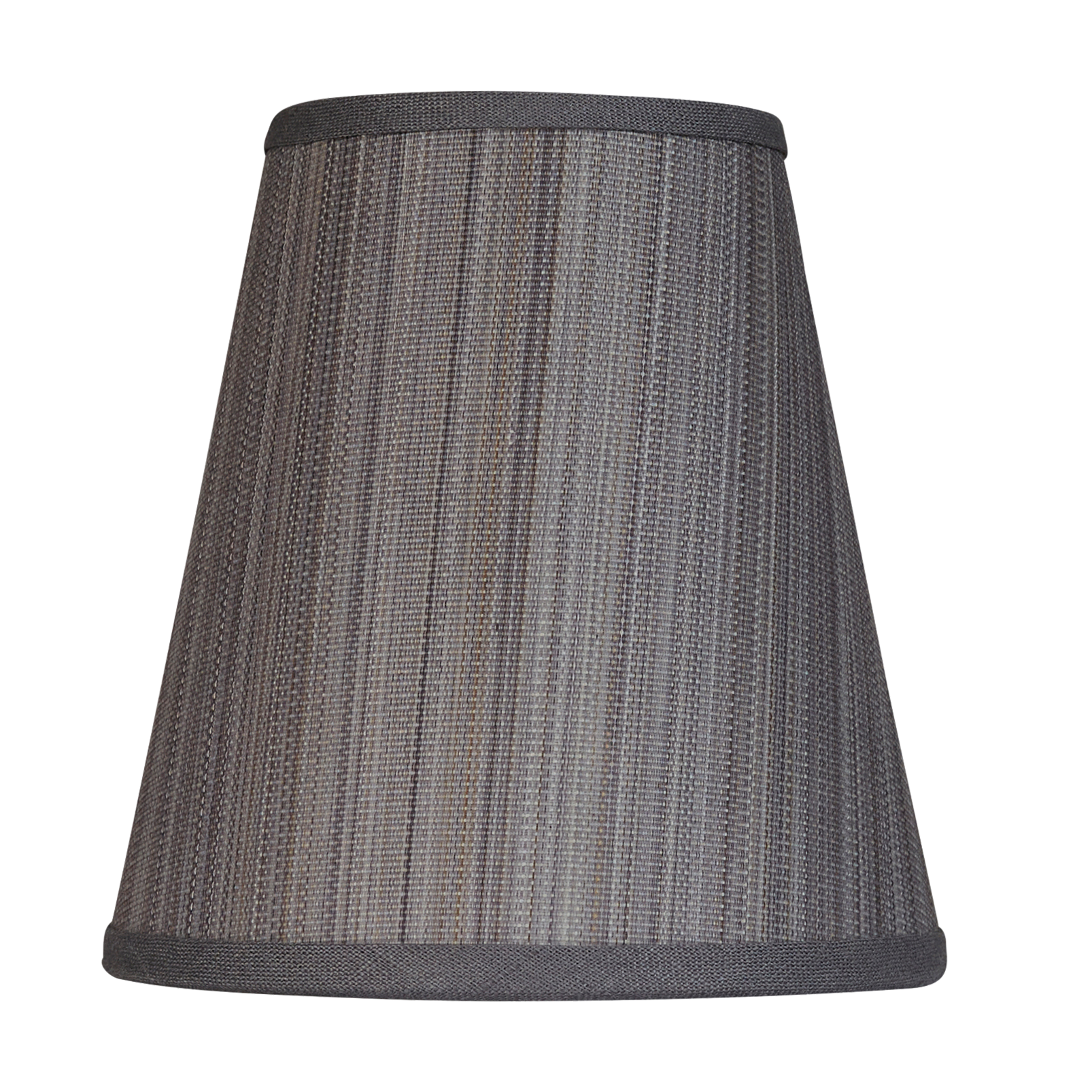 5 inch Tall clip-on lampshade in dark grey blue horsehair fabric