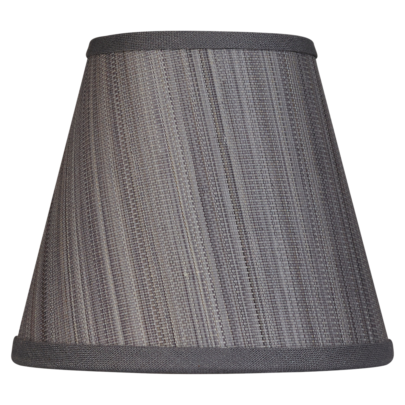 5 inch (13 cm) Clip on lampshade in dark grey blue horsehair fabric