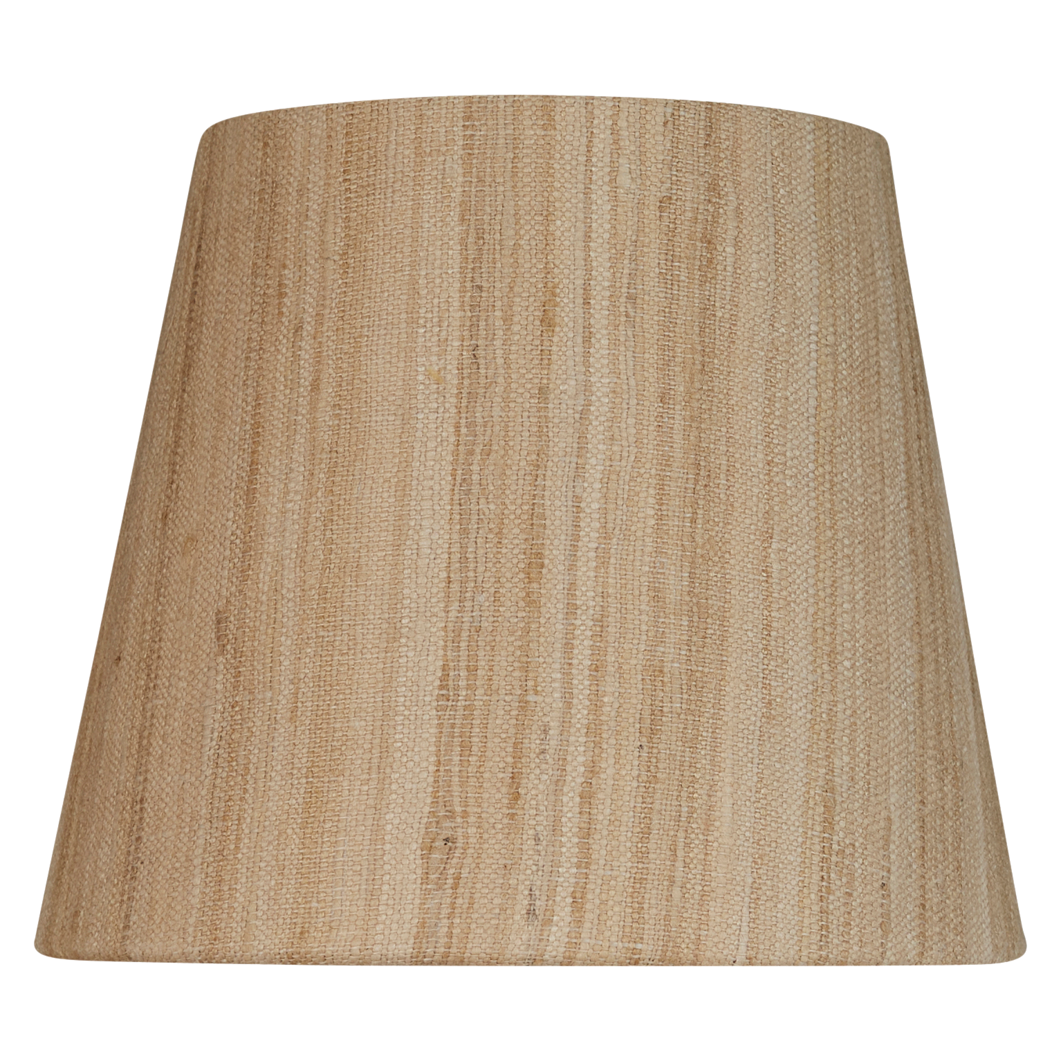 6 inch (15 cms) Clip on lampshade in raw umber silk