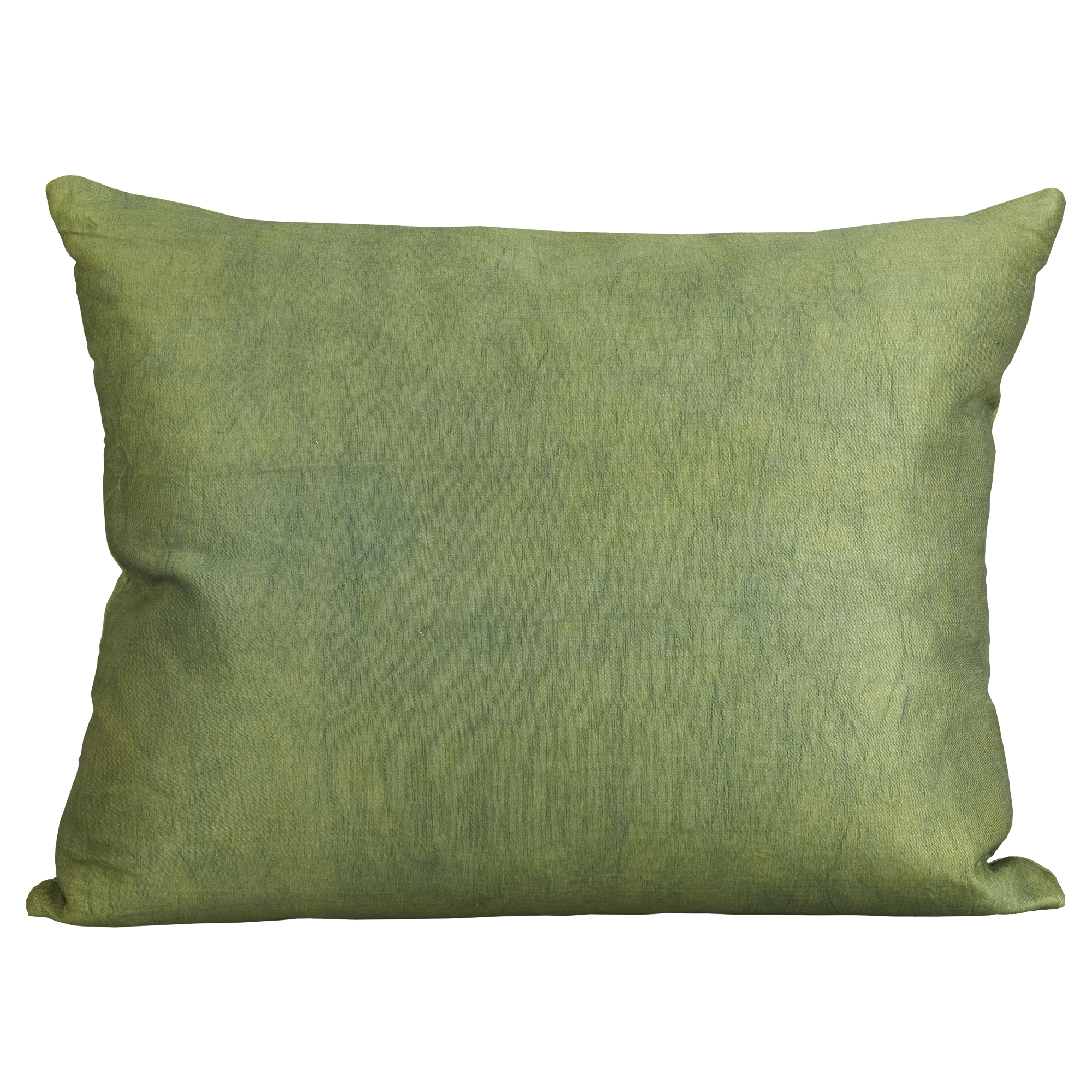 Silk Jajim Cushion/ pillow -Green multicoloured narrow stripe