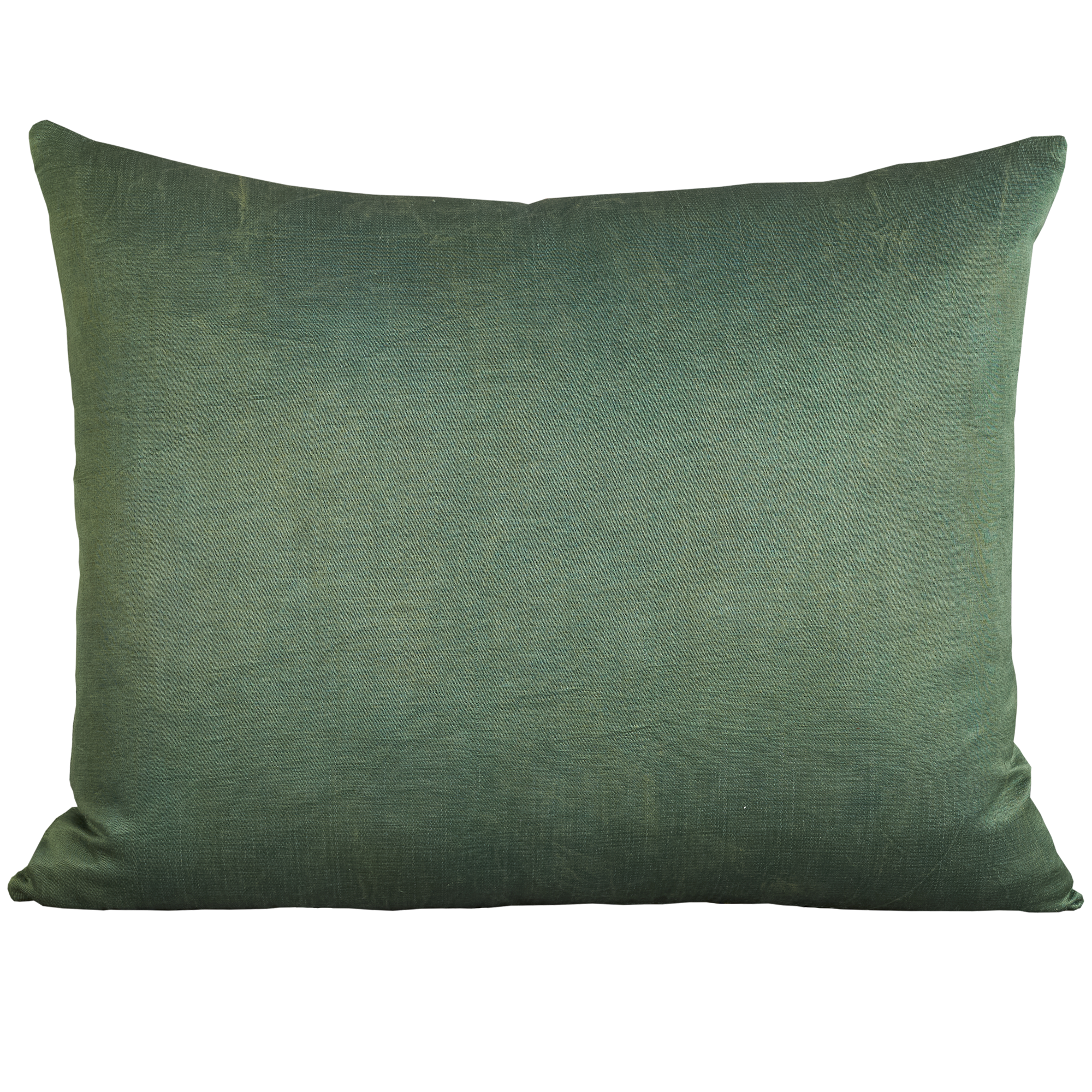 Silk Jajim Cushion/ pillow - Forest green multicoloured stripe cushion with lavender and yellow in the stripe