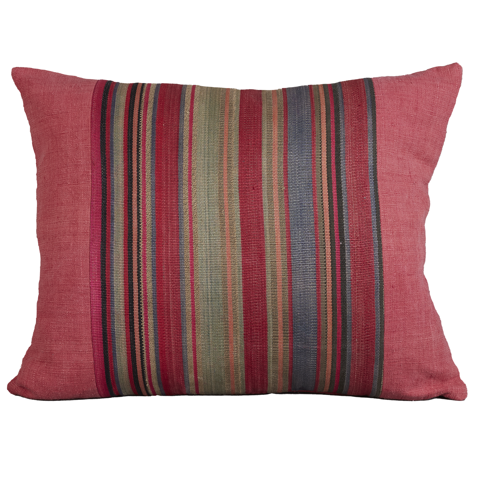 Silk Jajim Cushion/ pillow - Pink and multicoloured