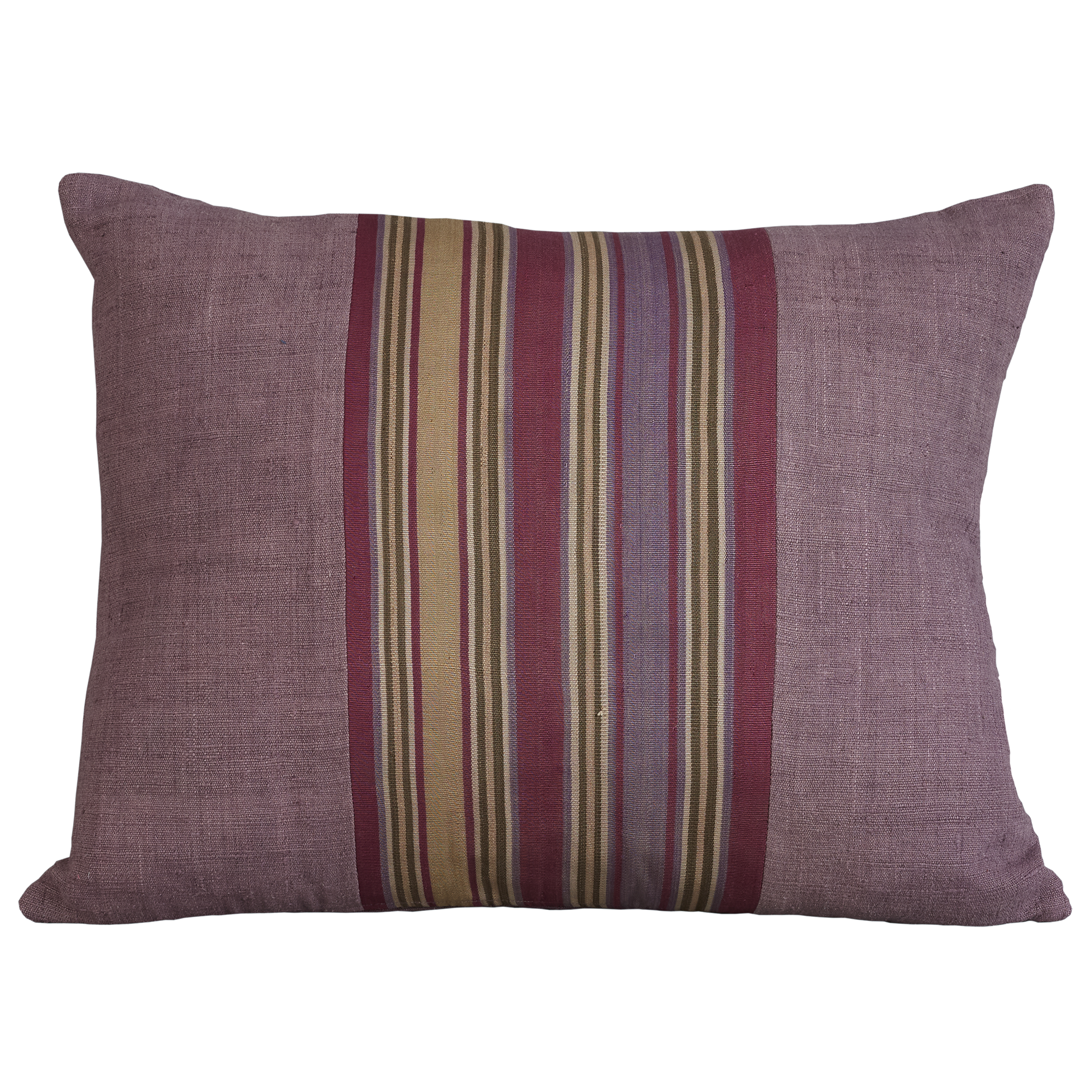 Silk Jajim Cushion/ pillow - Purple/lavender stripe